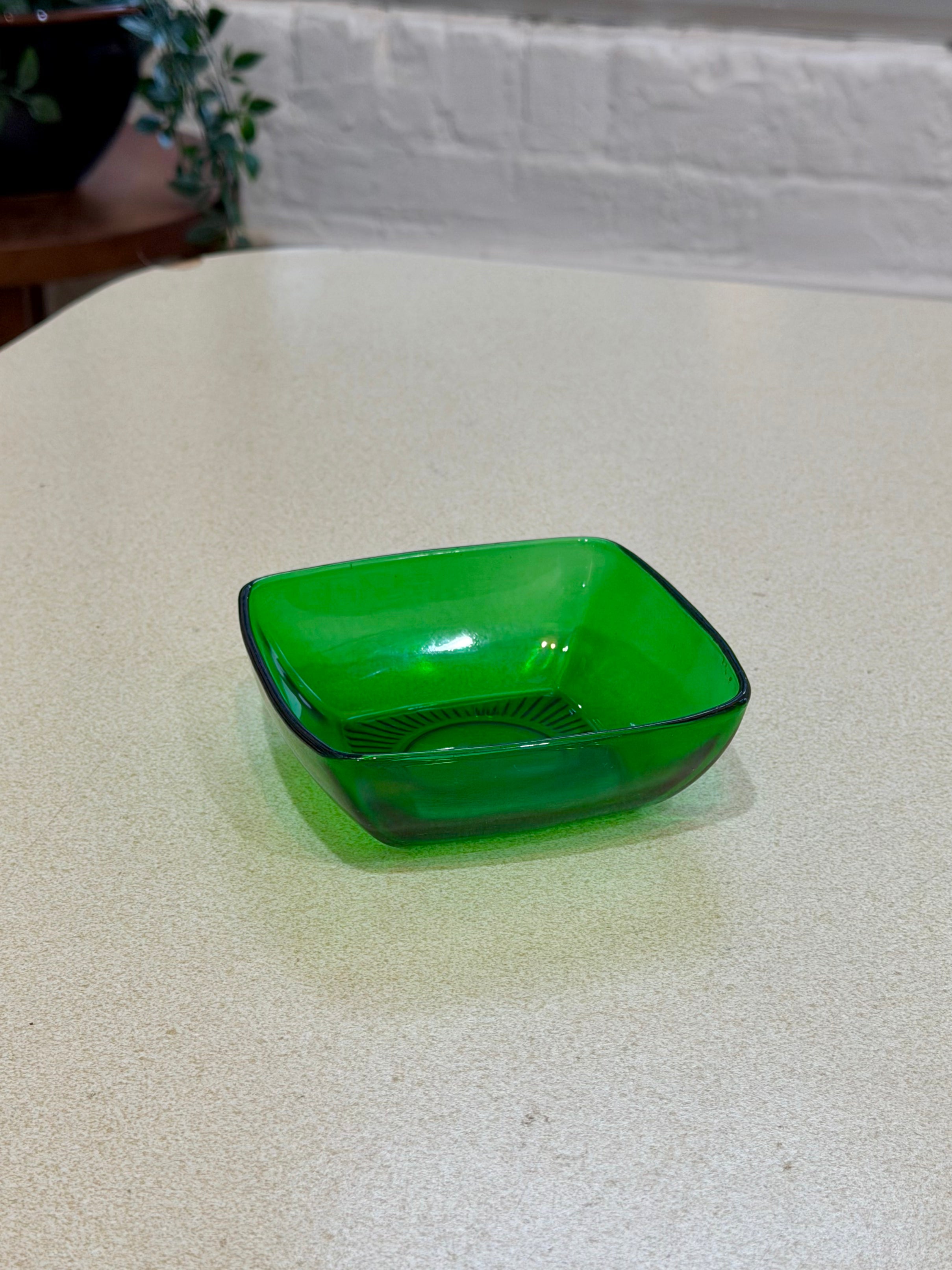 Anchor Hocking Forest Green Dessert Bowl