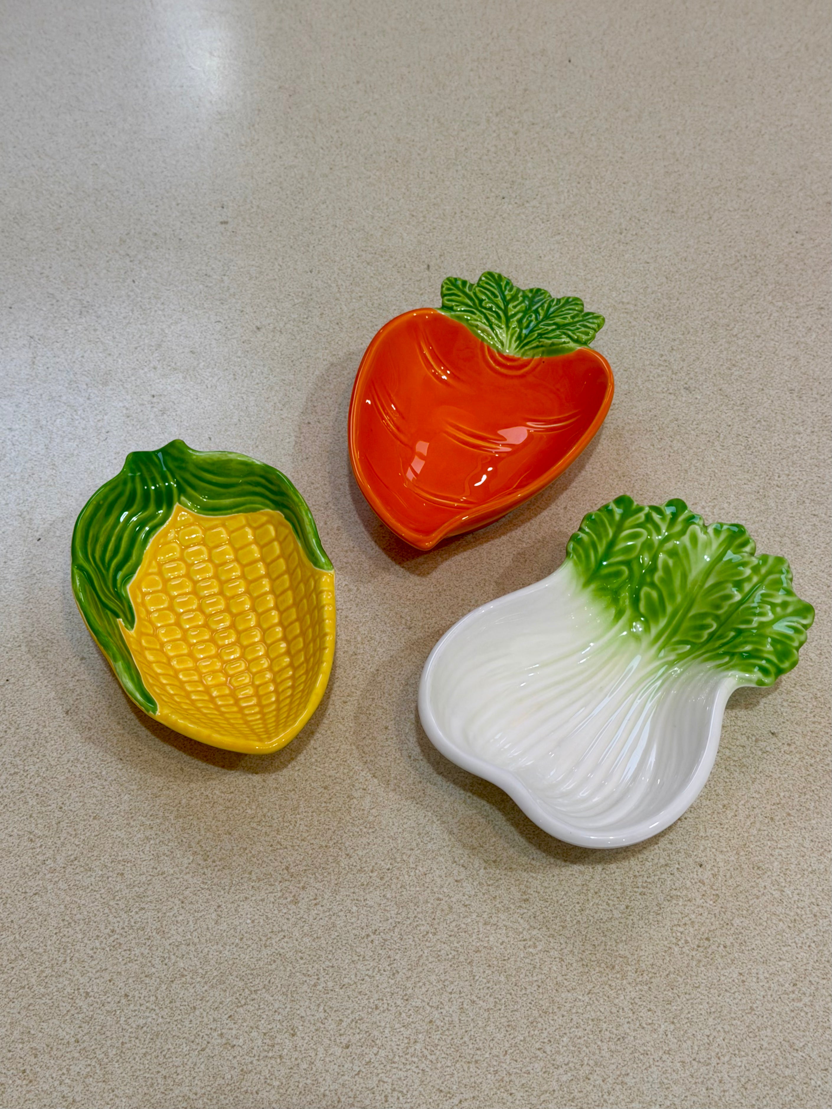 Mid Century Hand Painted Ceramic Vegetable Serving Dish