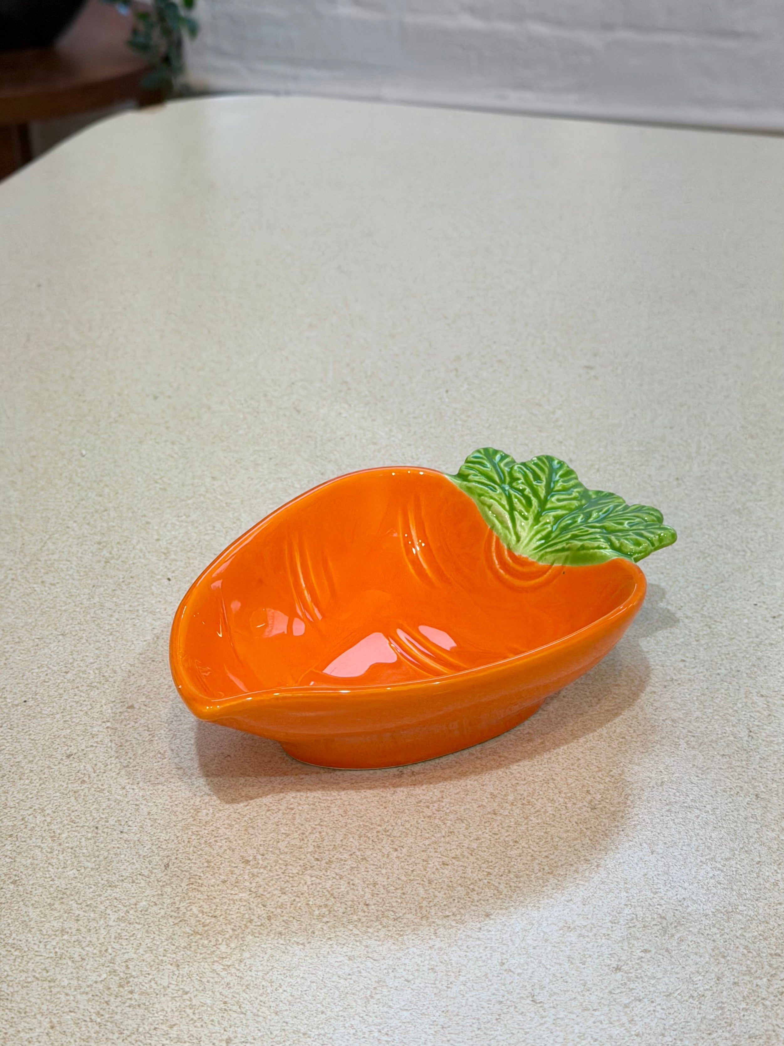 Mid Century Hand Painted Ceramic Vegetable Serving Dish