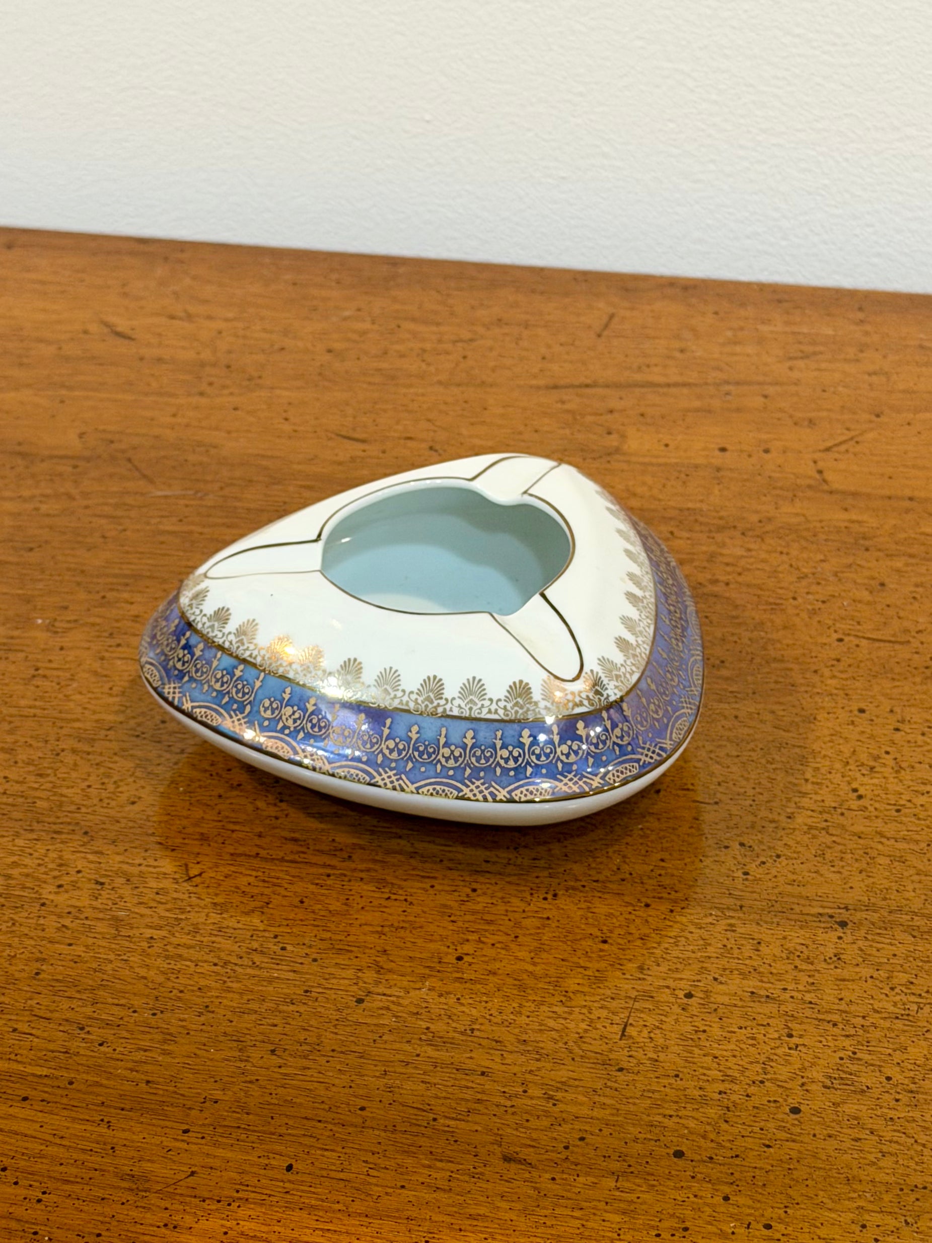 Gold Gilded Porcelain Ashtray