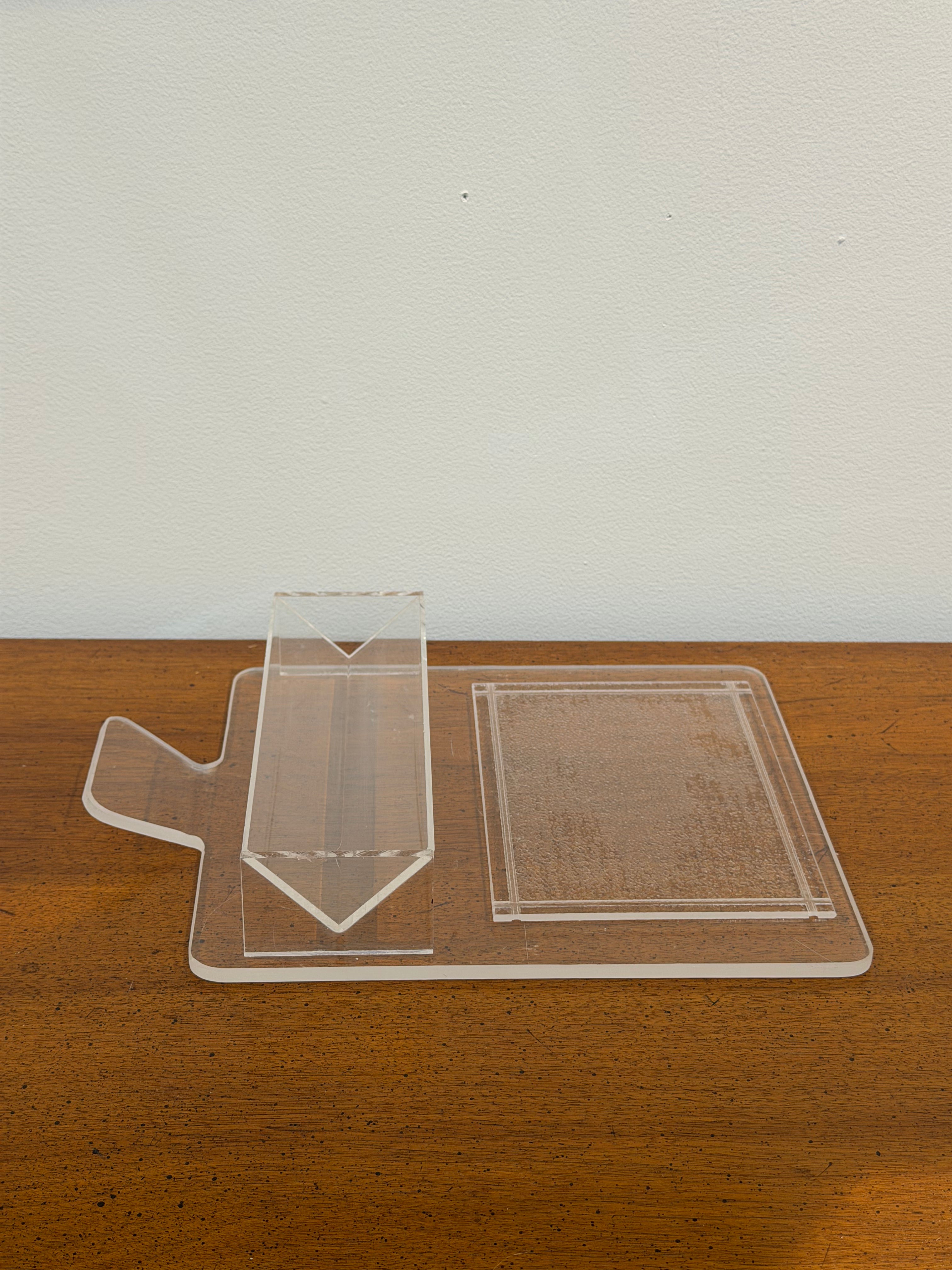 Acrylic Cheese Board with Cracker Tray