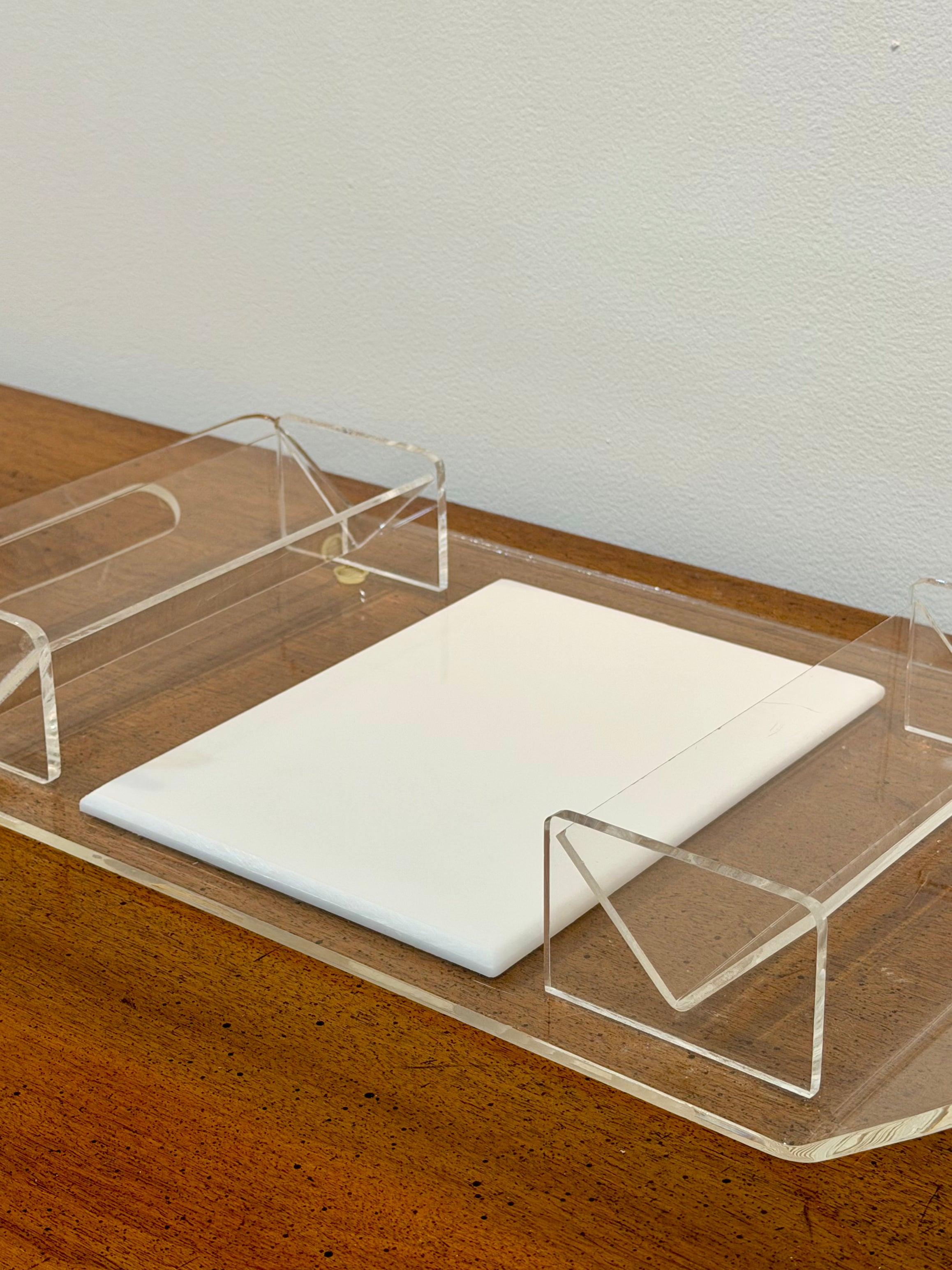 Acrylic Double Handled Snack Tray