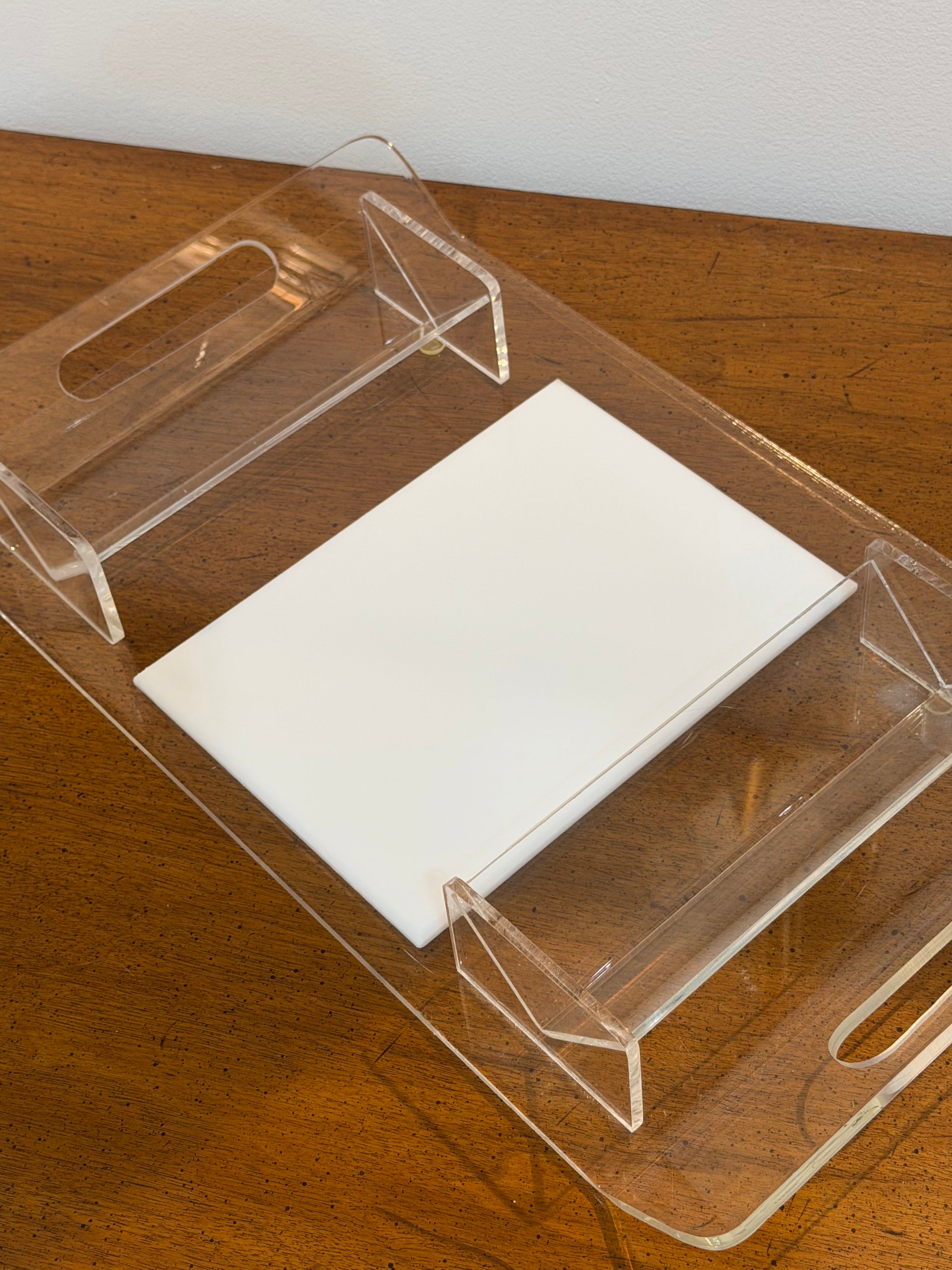 Acrylic Double Handled Snack Tray