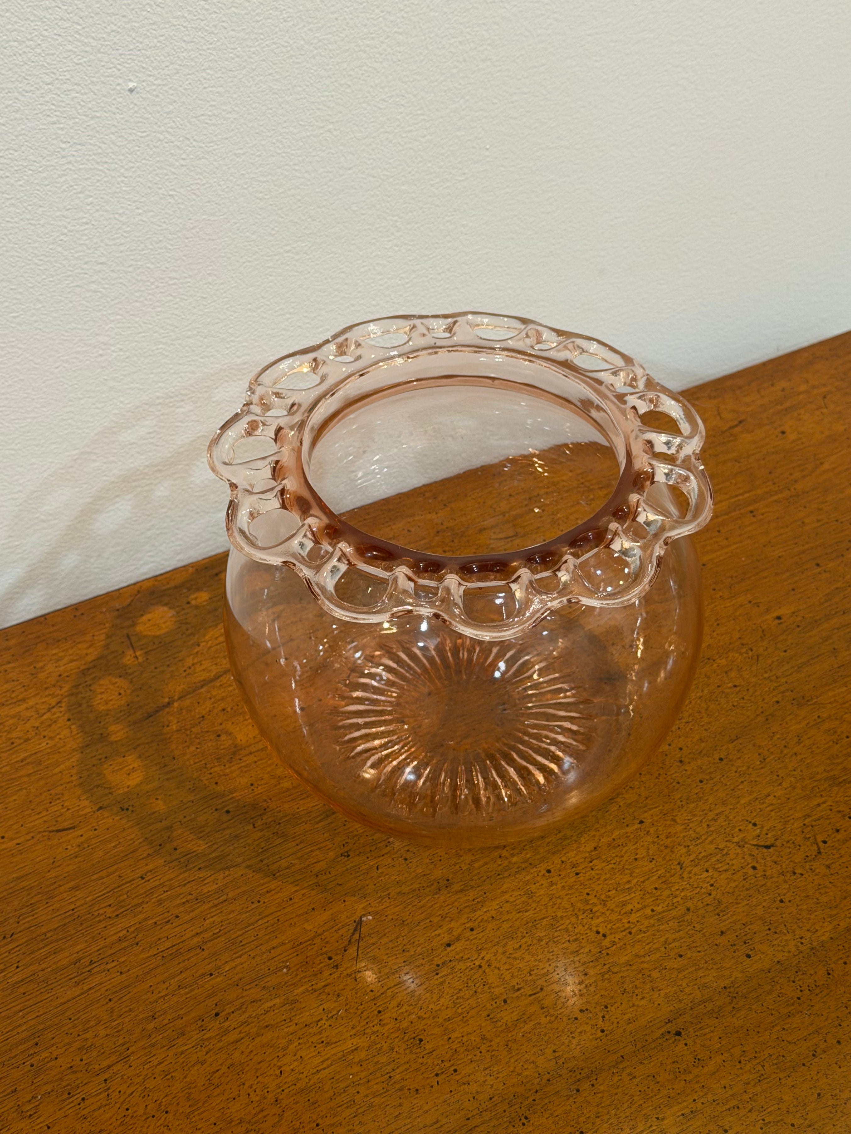 Anchor Hocking Old Colony Pink Depression Glass Cookie Jar