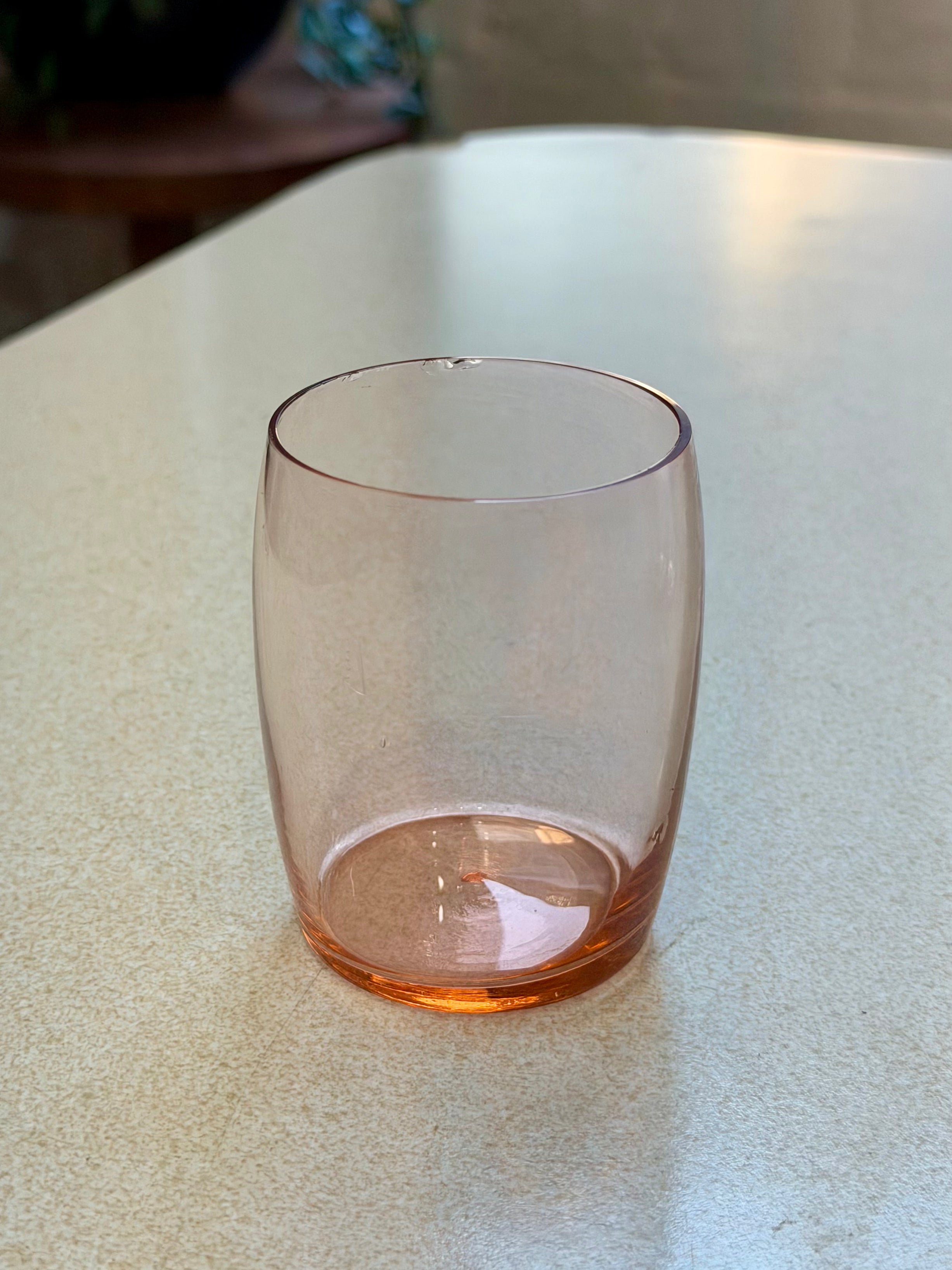 Pink Glass Bedside Water Carafe and Tumbler Set