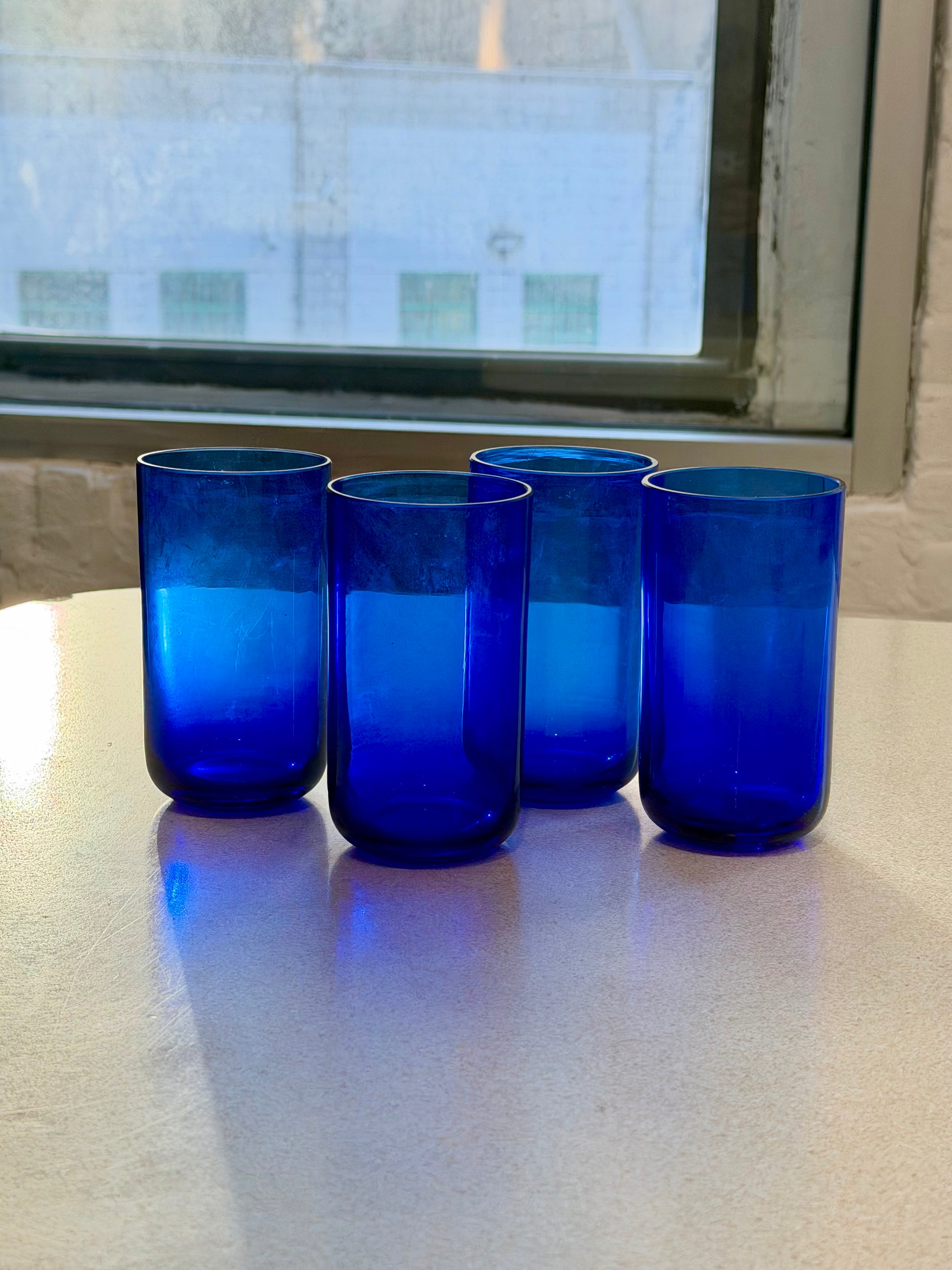 Cobalt Blue Tumbler Glasses