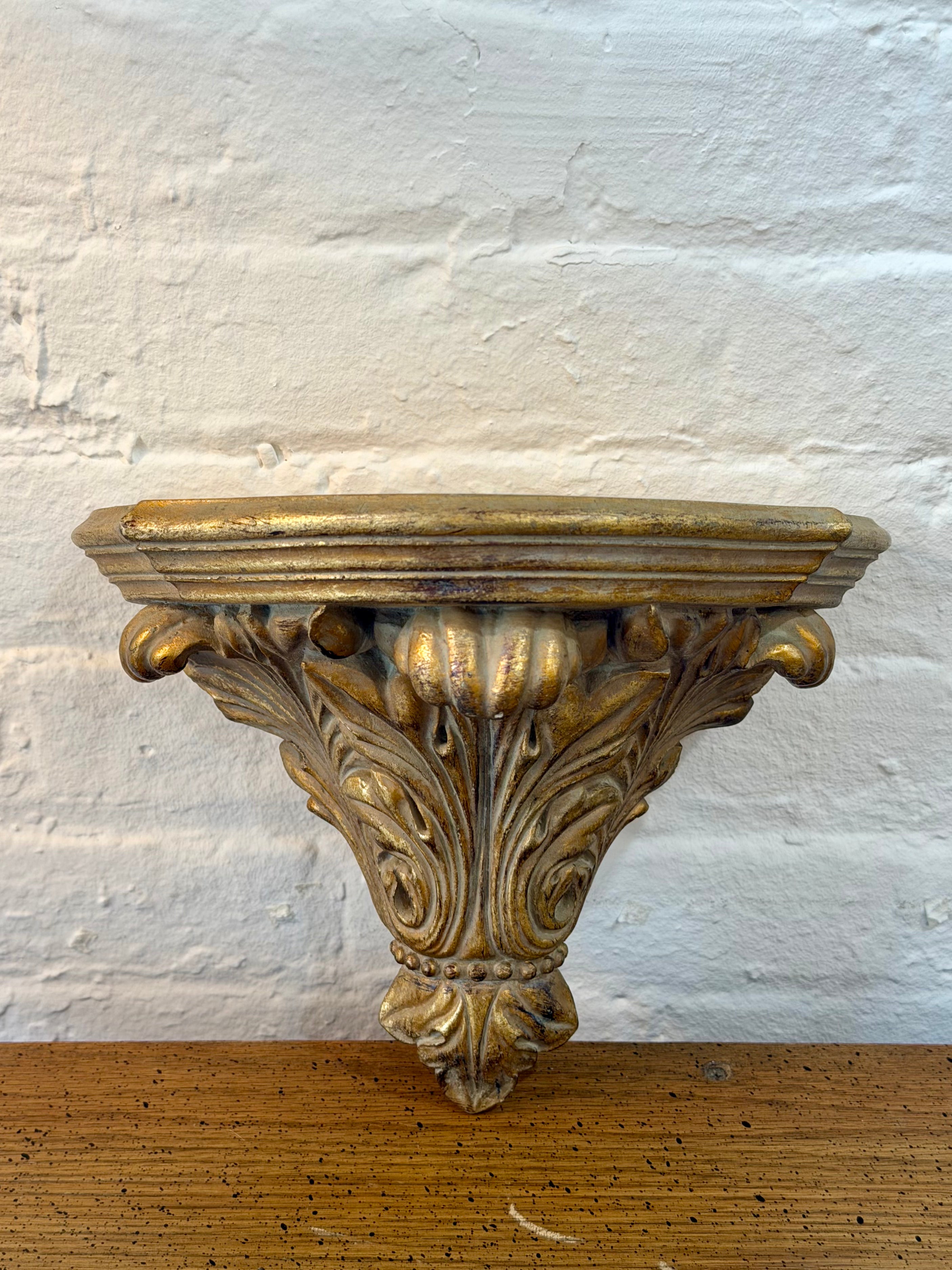 Gold Gilt Wall Corbel Shelf