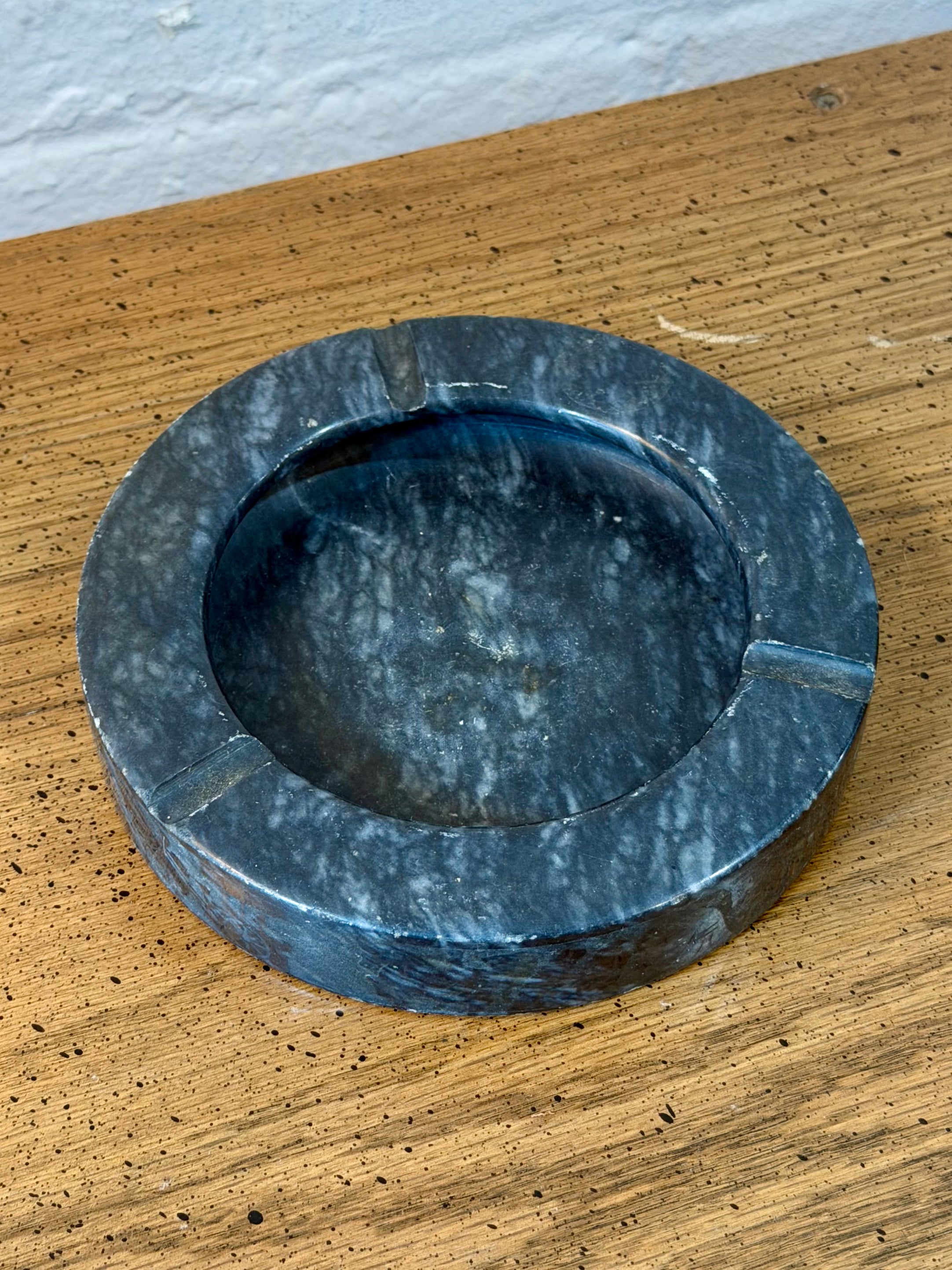Hand Carved Black Marble Ashtray