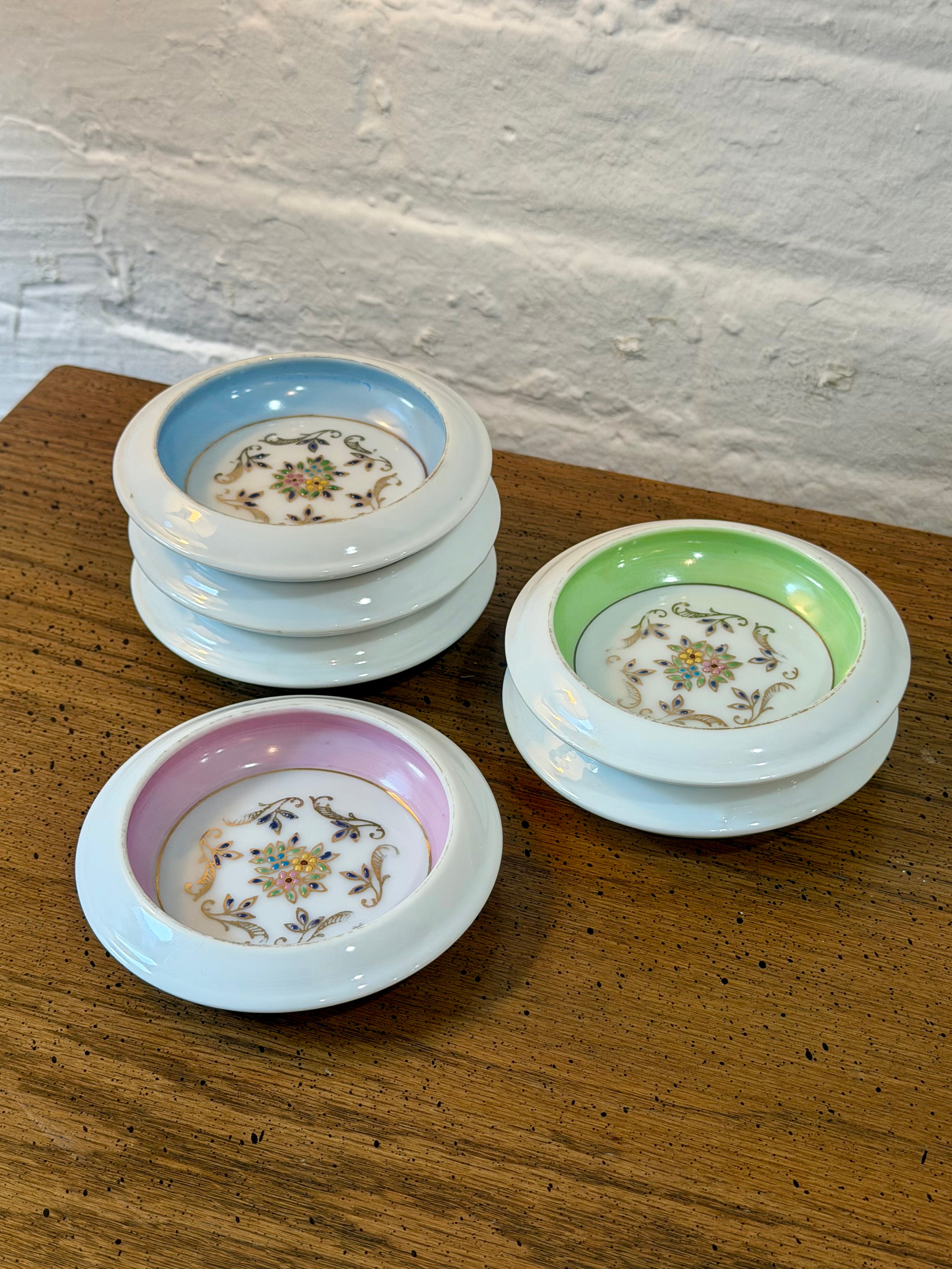 Porcelain Floral Coaster Set