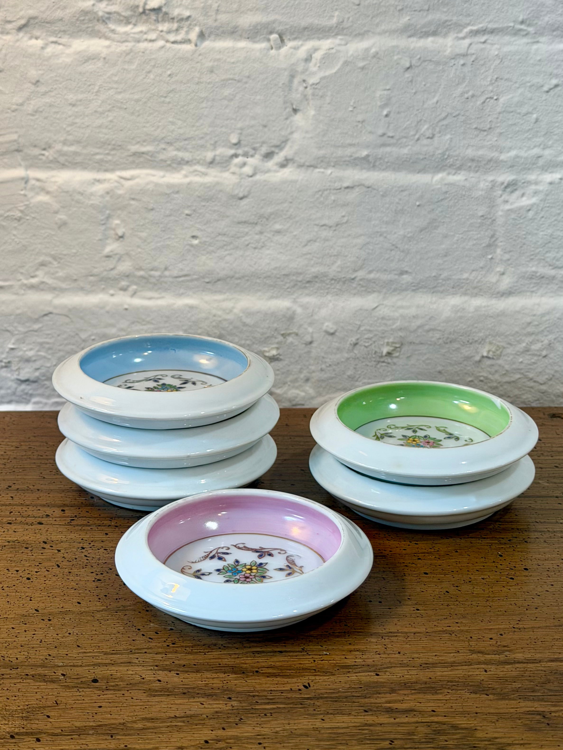 Porcelain Floral Coaster Set