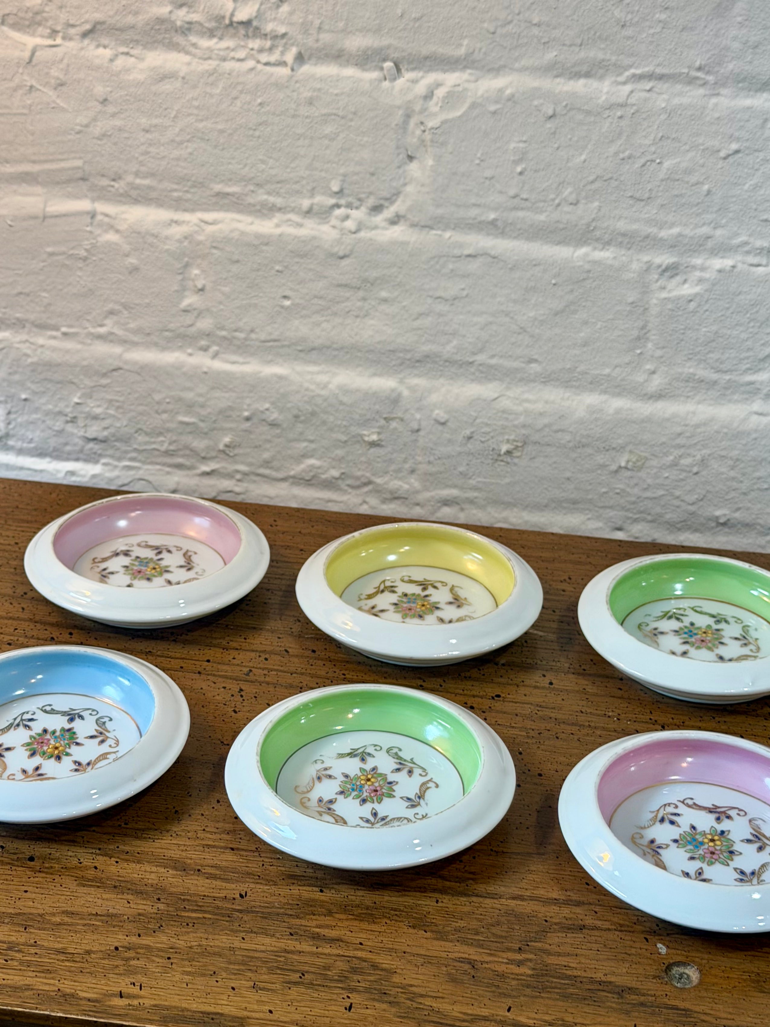 Porcelain Floral Coaster Set