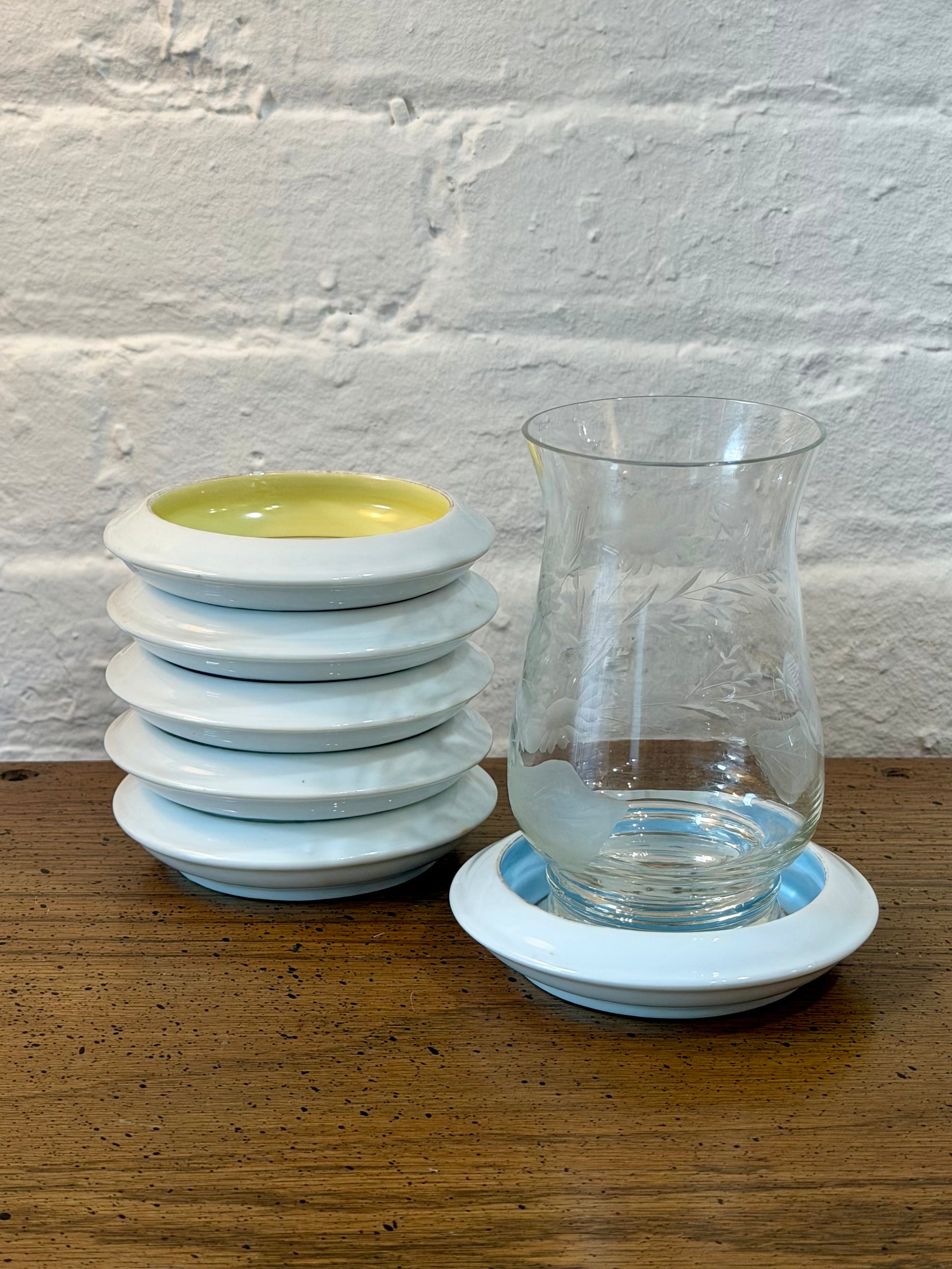 Porcelain Floral Coaster Set