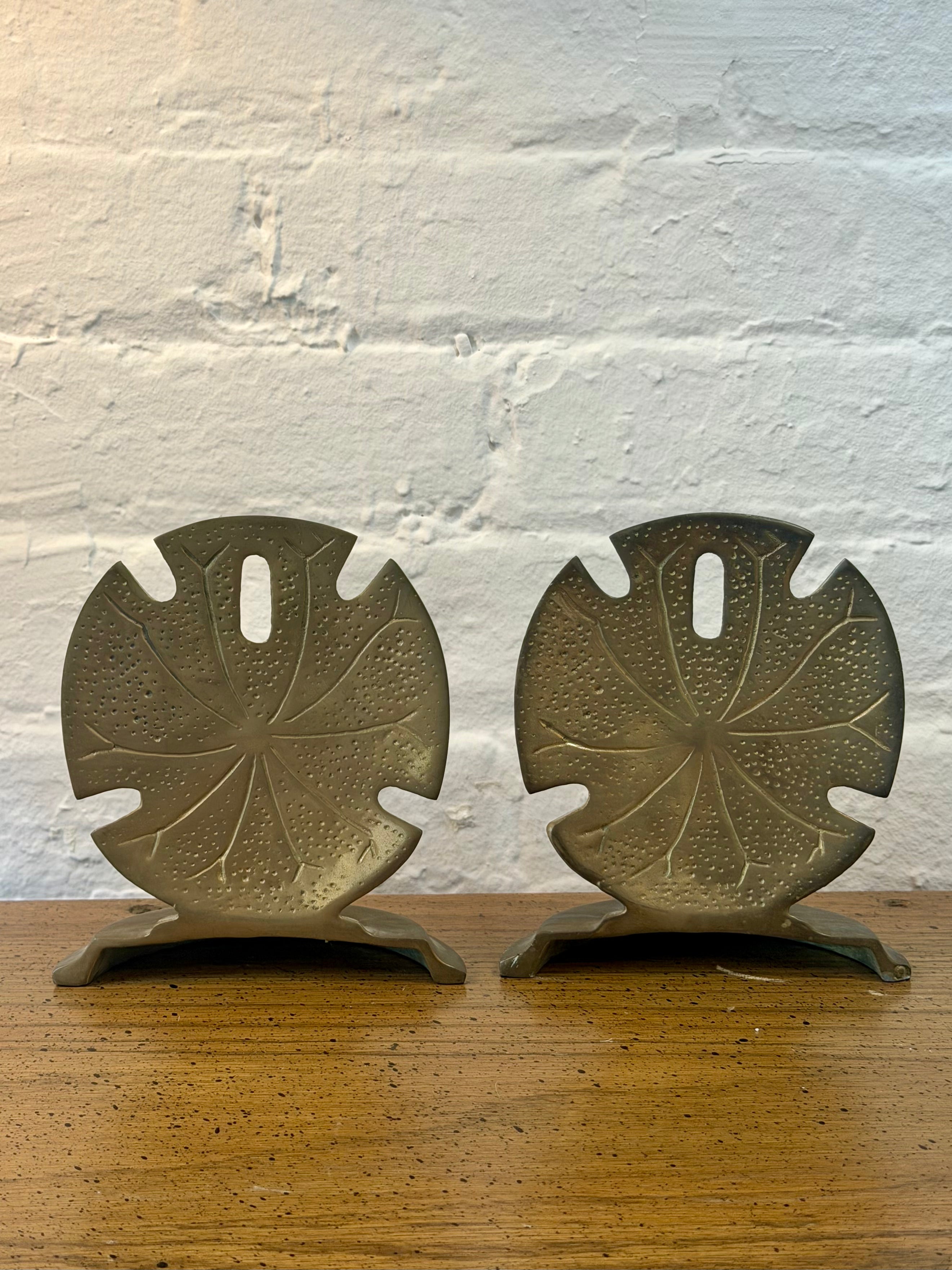 Solid Brass Sand Dollar Bookends