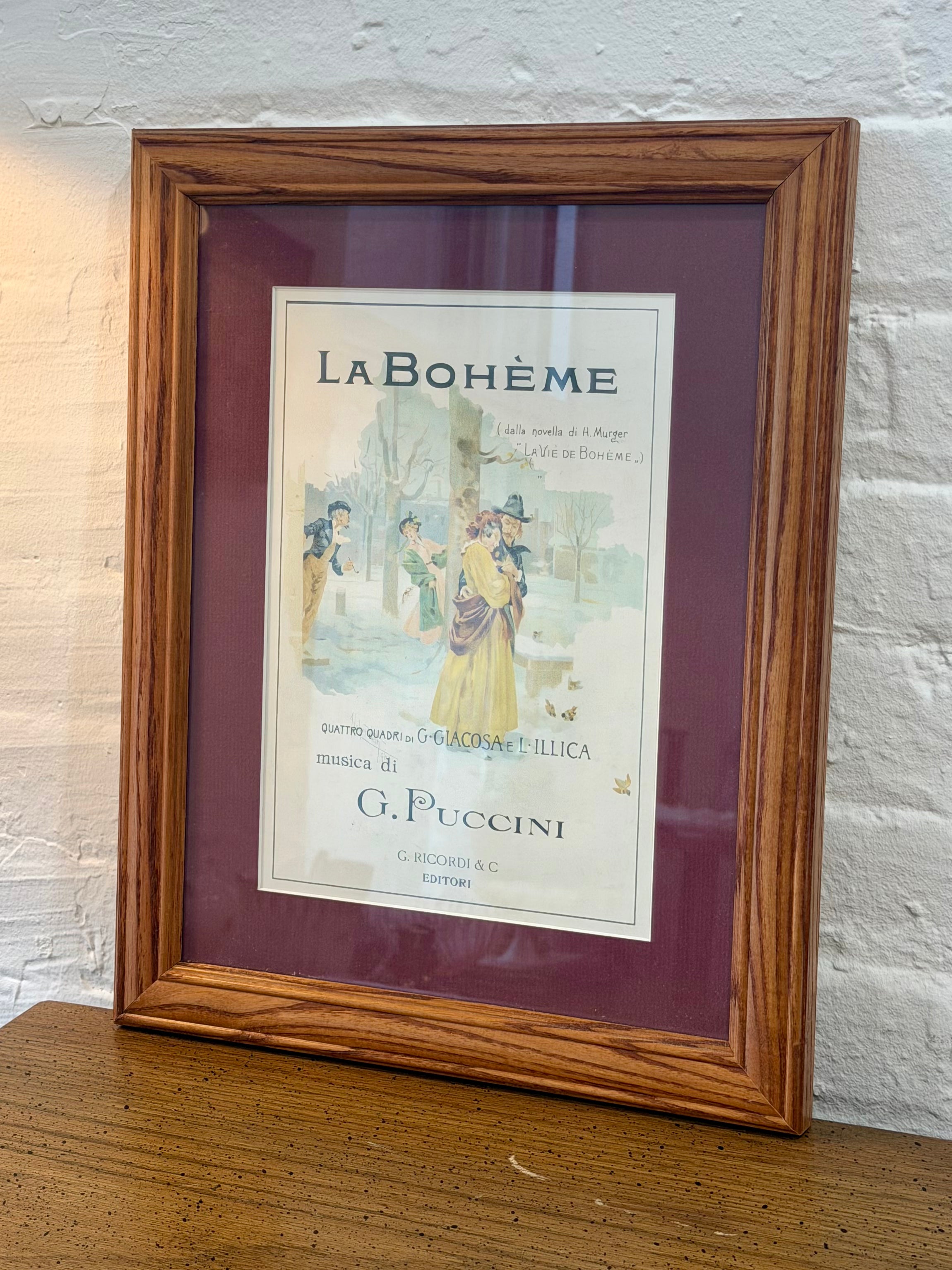 Framed "La Boheme" Print