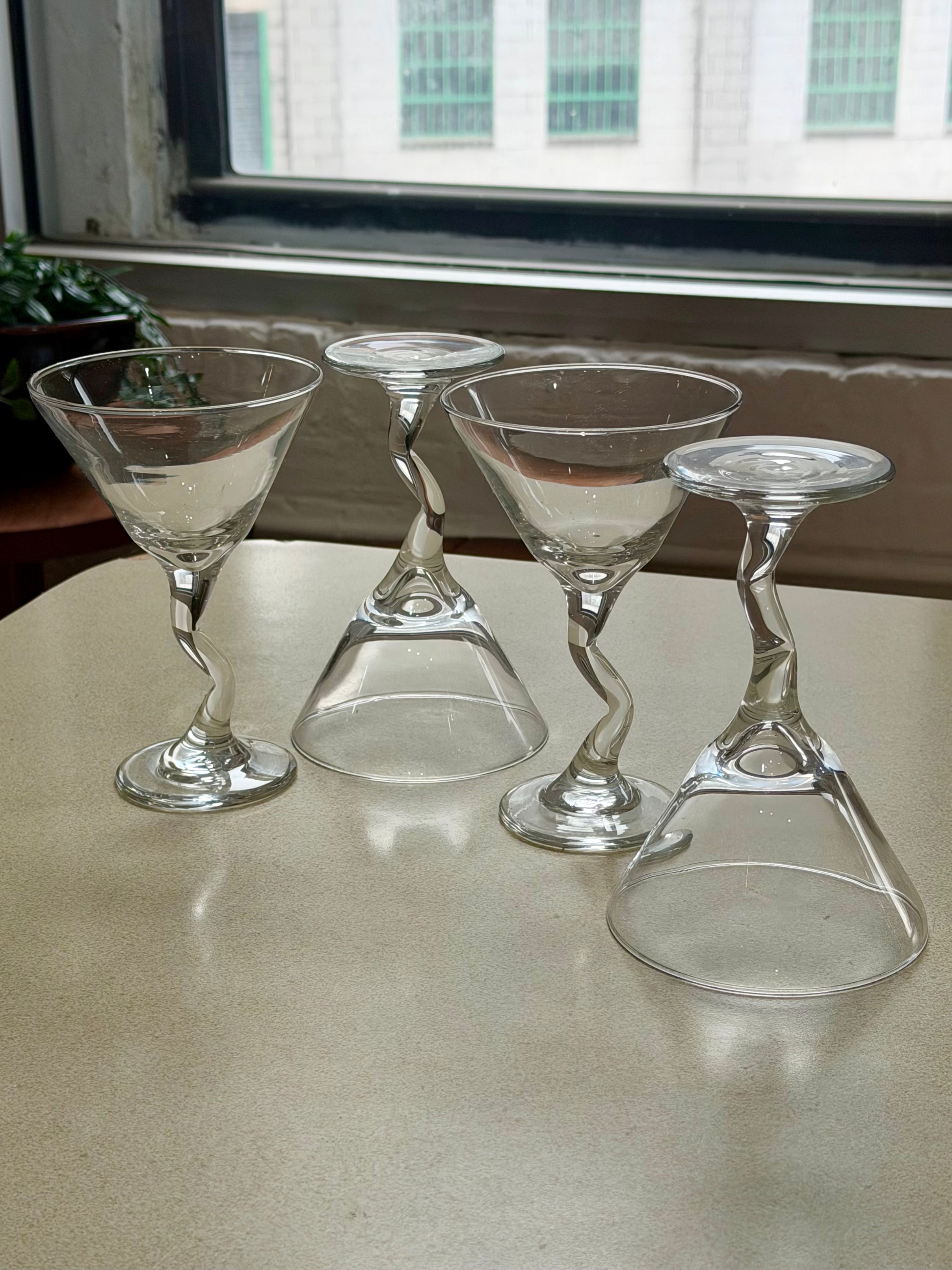 Libbey Z-Stem Clear Martini Glasses