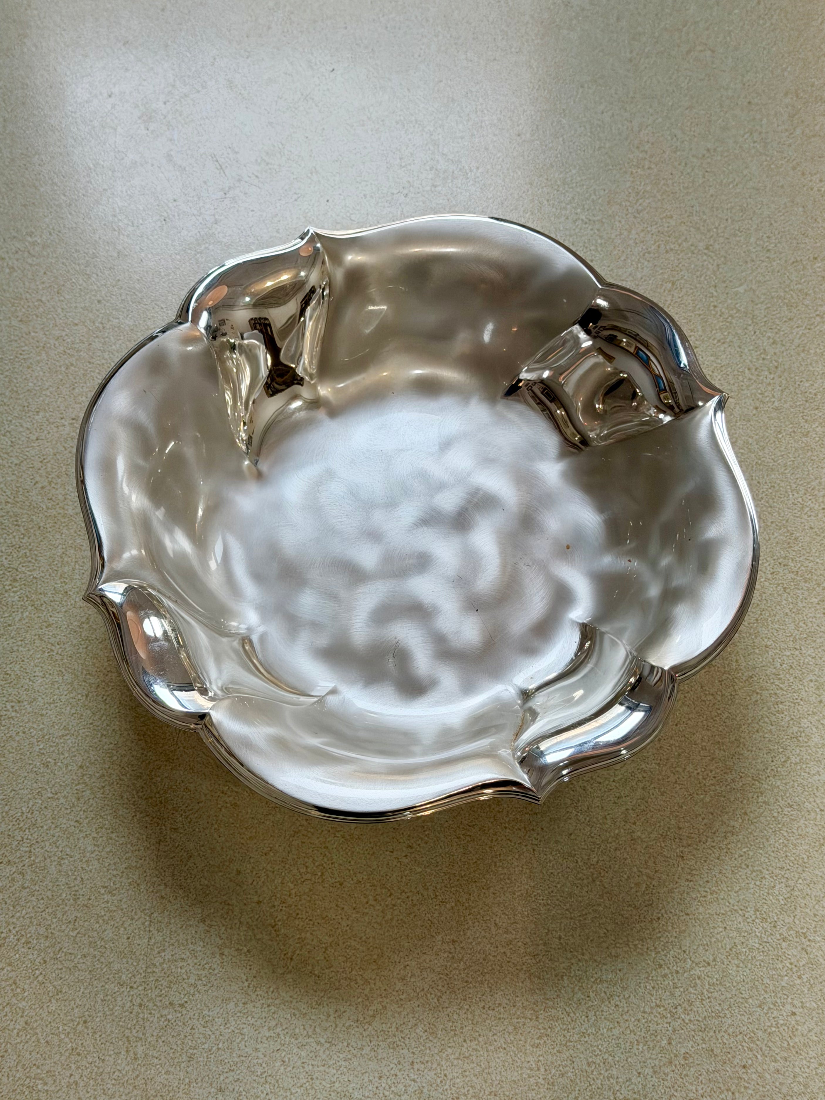 Silver Plated Footed Serving Bowl