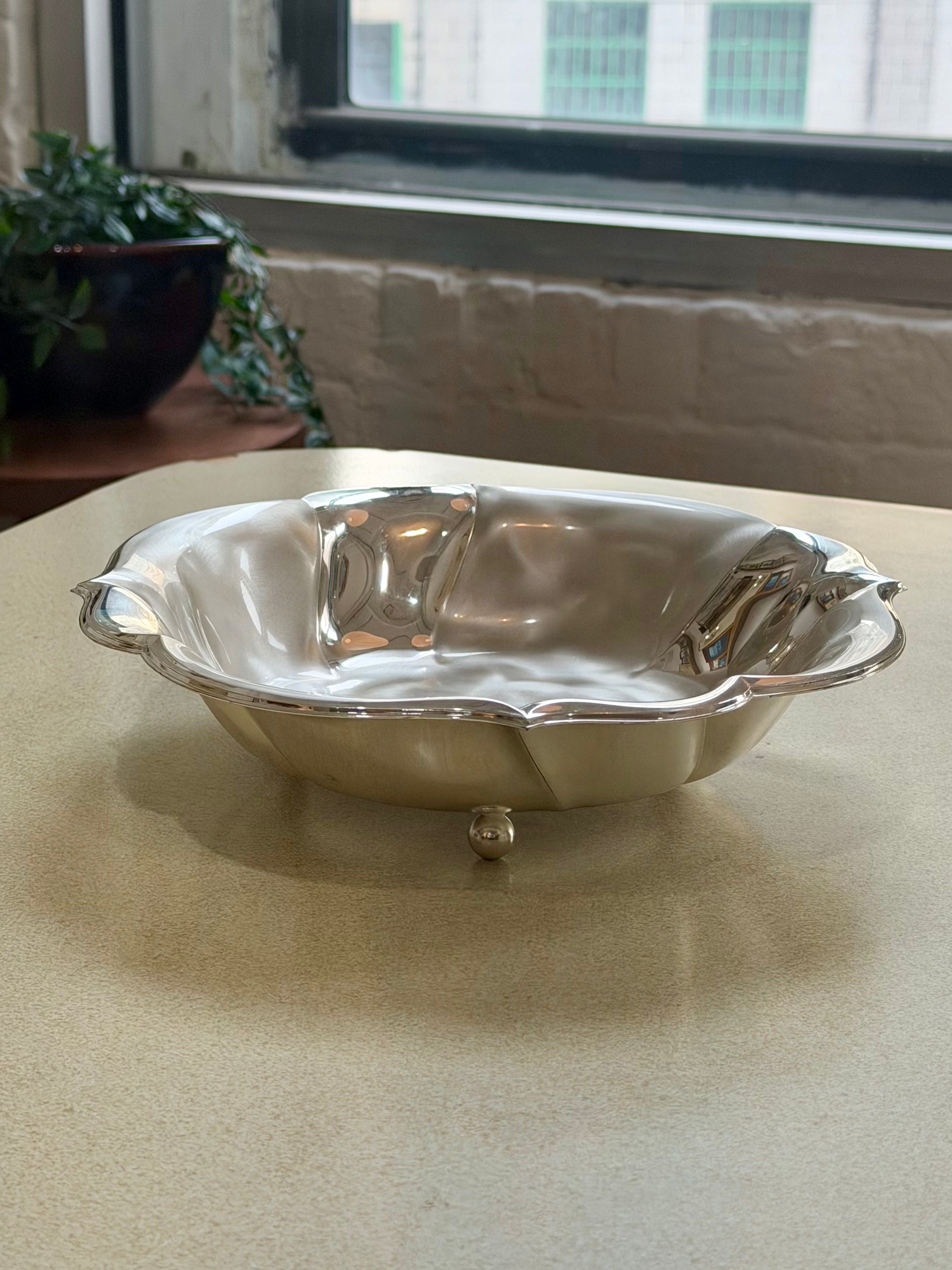 Silver Plated Footed Serving Bowl