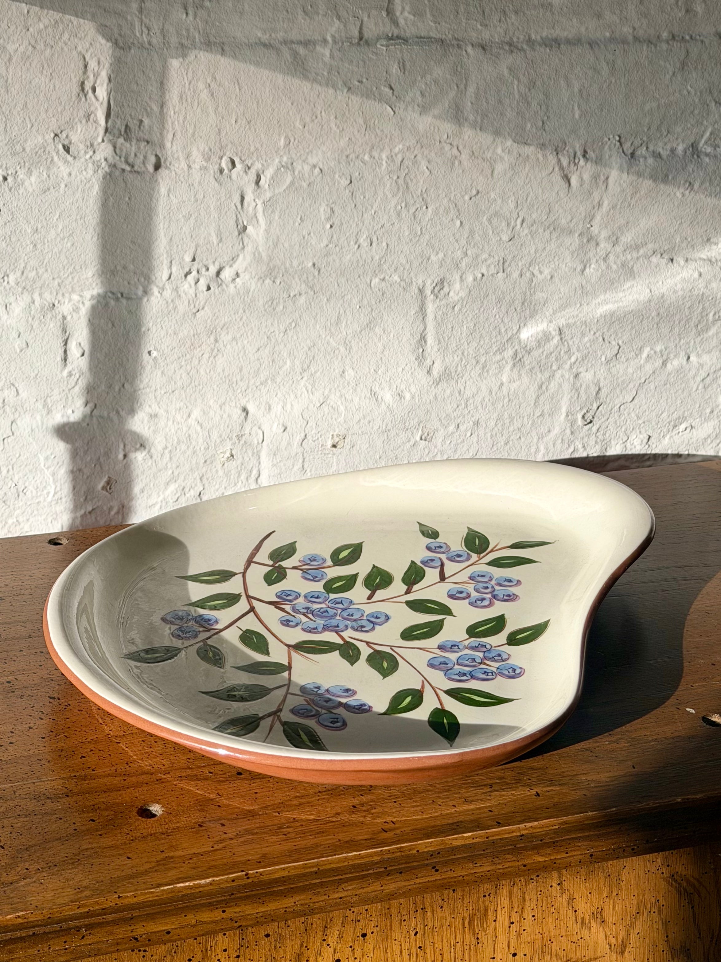 Stangl Pottery Kidney Shaped Blueberry Platter