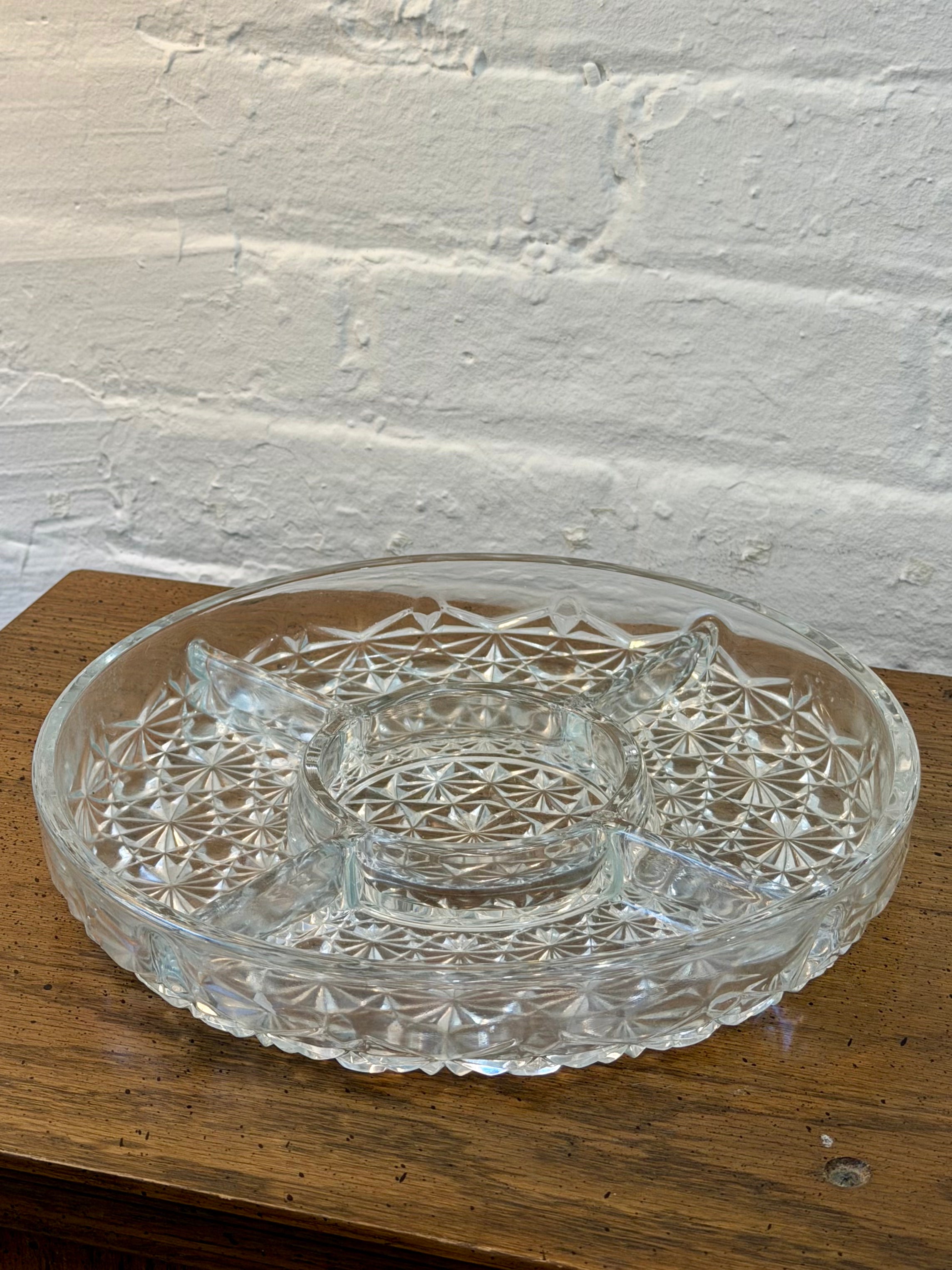 Divided Glass Serving Dish
