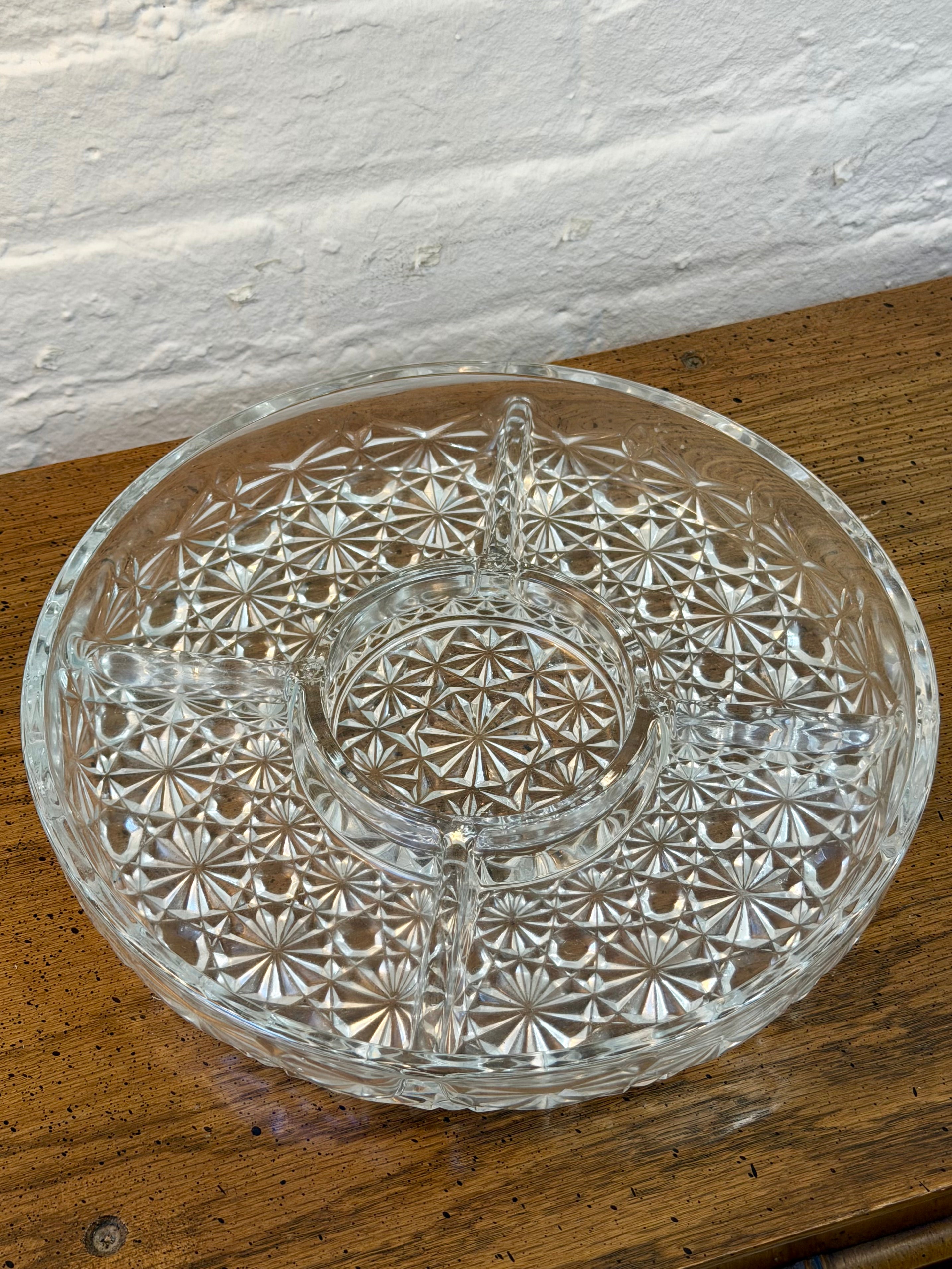 Divided Glass Serving Dish