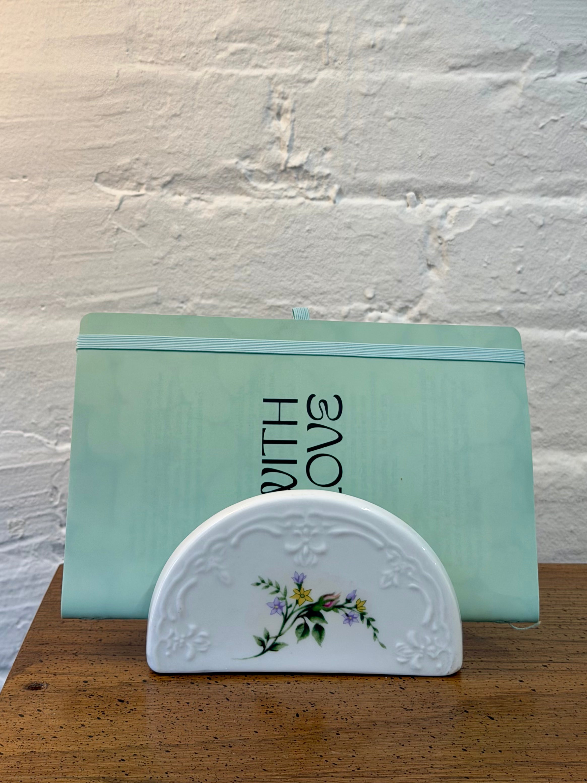 Porcelain Floral Detailed Napkin Holder