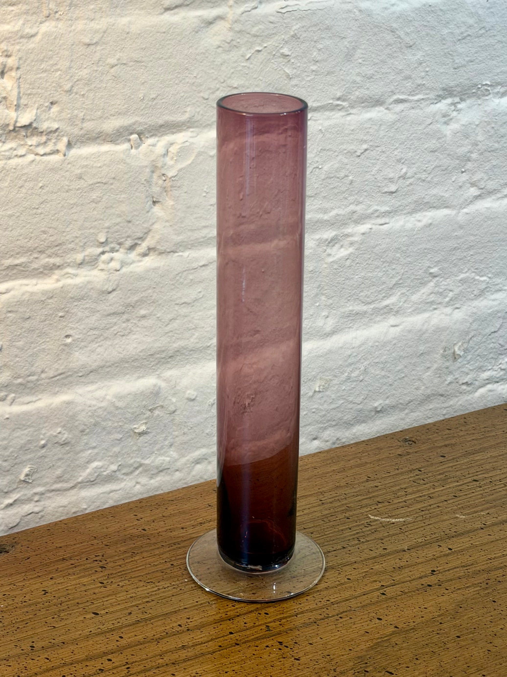 Amethyst Cylindrical Bud Vase