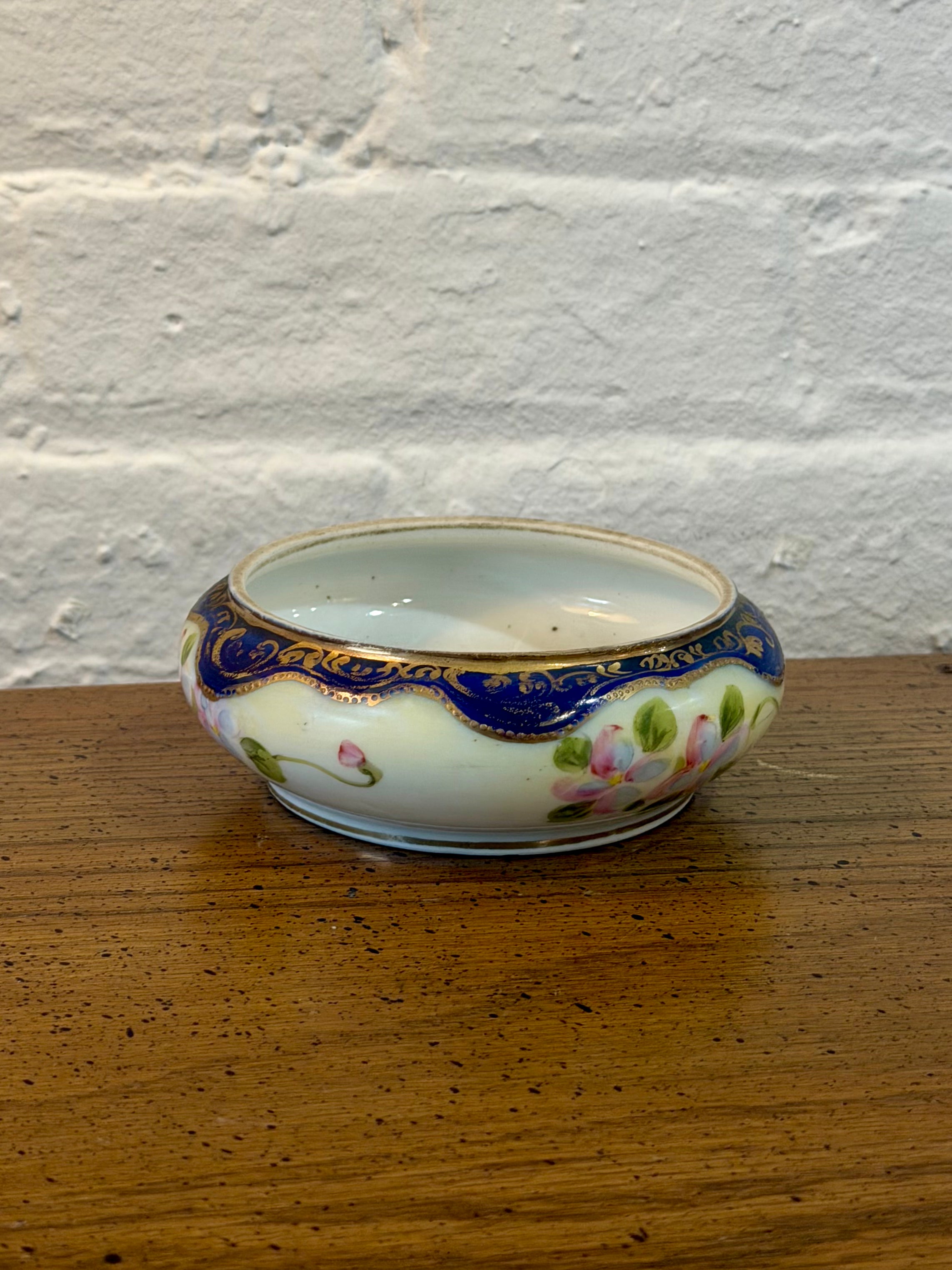 Porcelain Hand Painted Vanity Jar