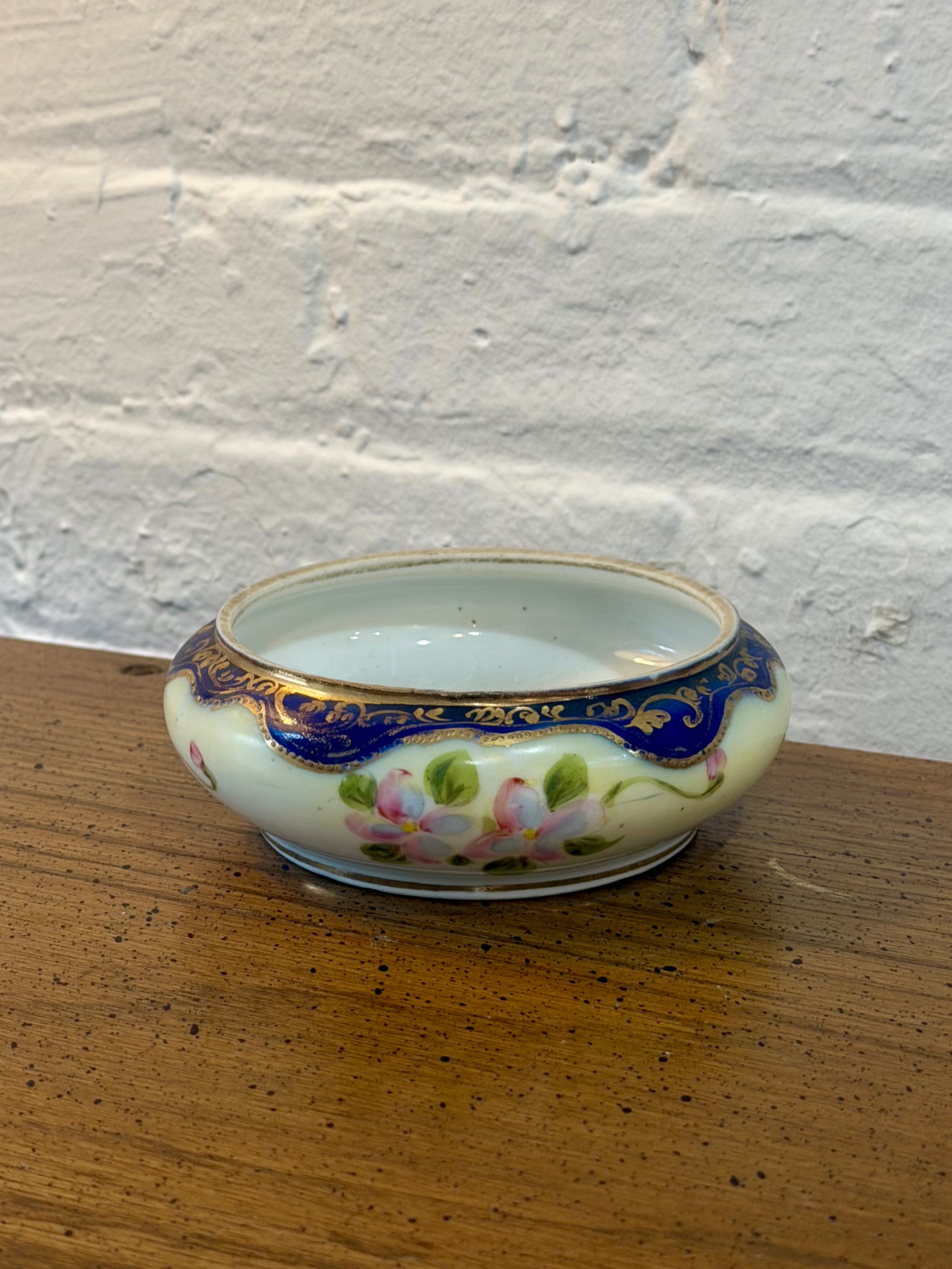 Porcelain Hand Painted Vanity Jar