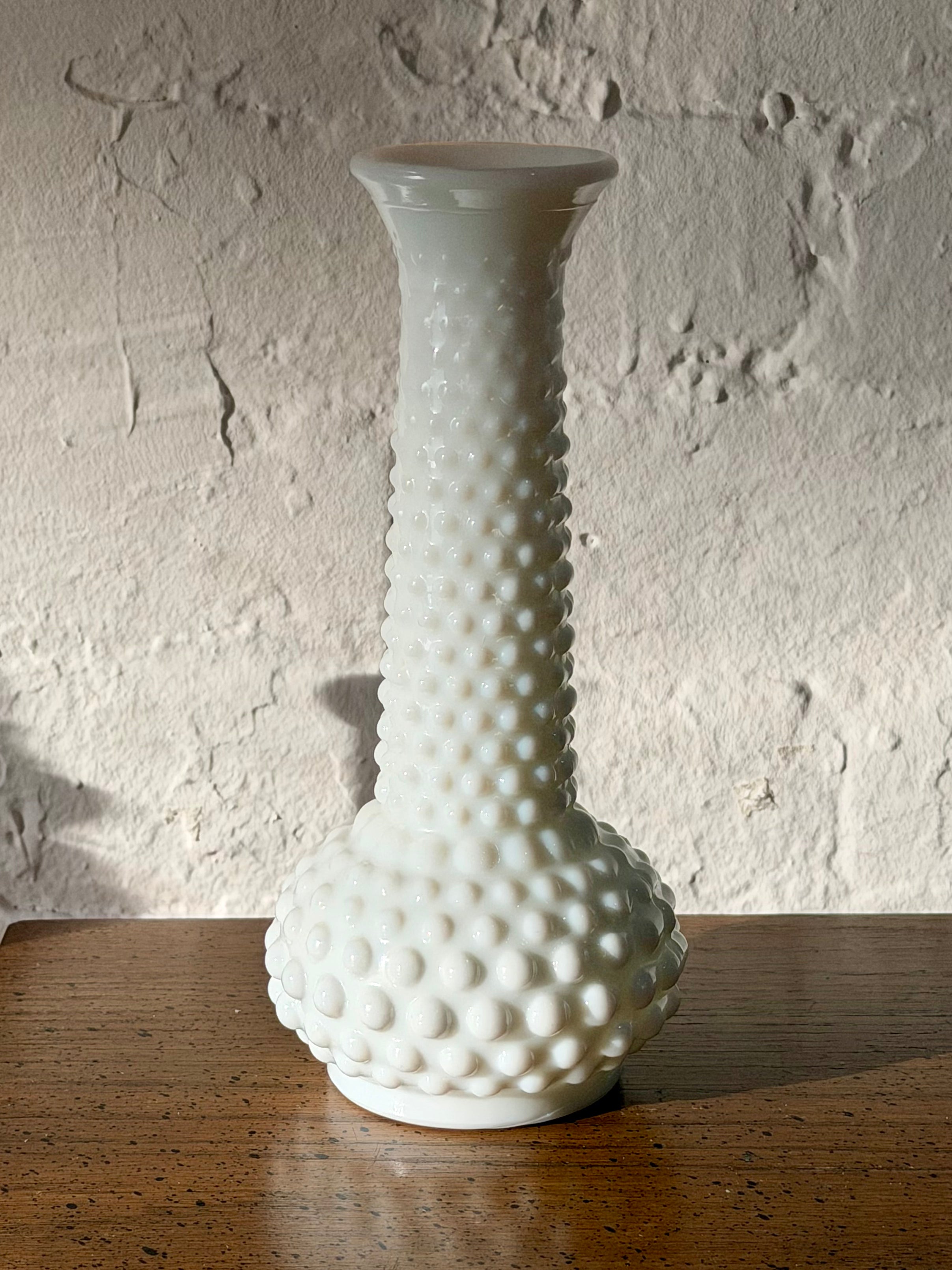 Hobnail Milk Glass Bud Vase