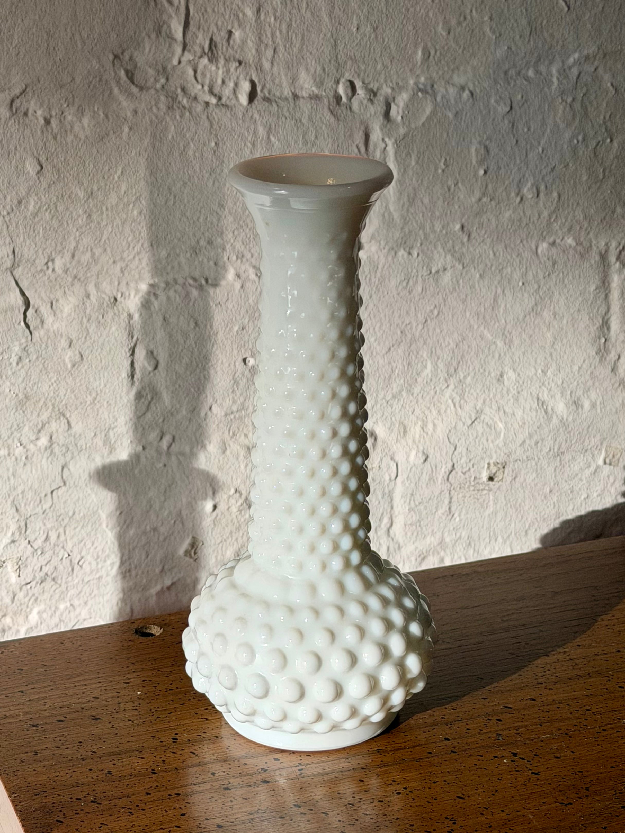 Hobnail Milk Glass Bud Vase