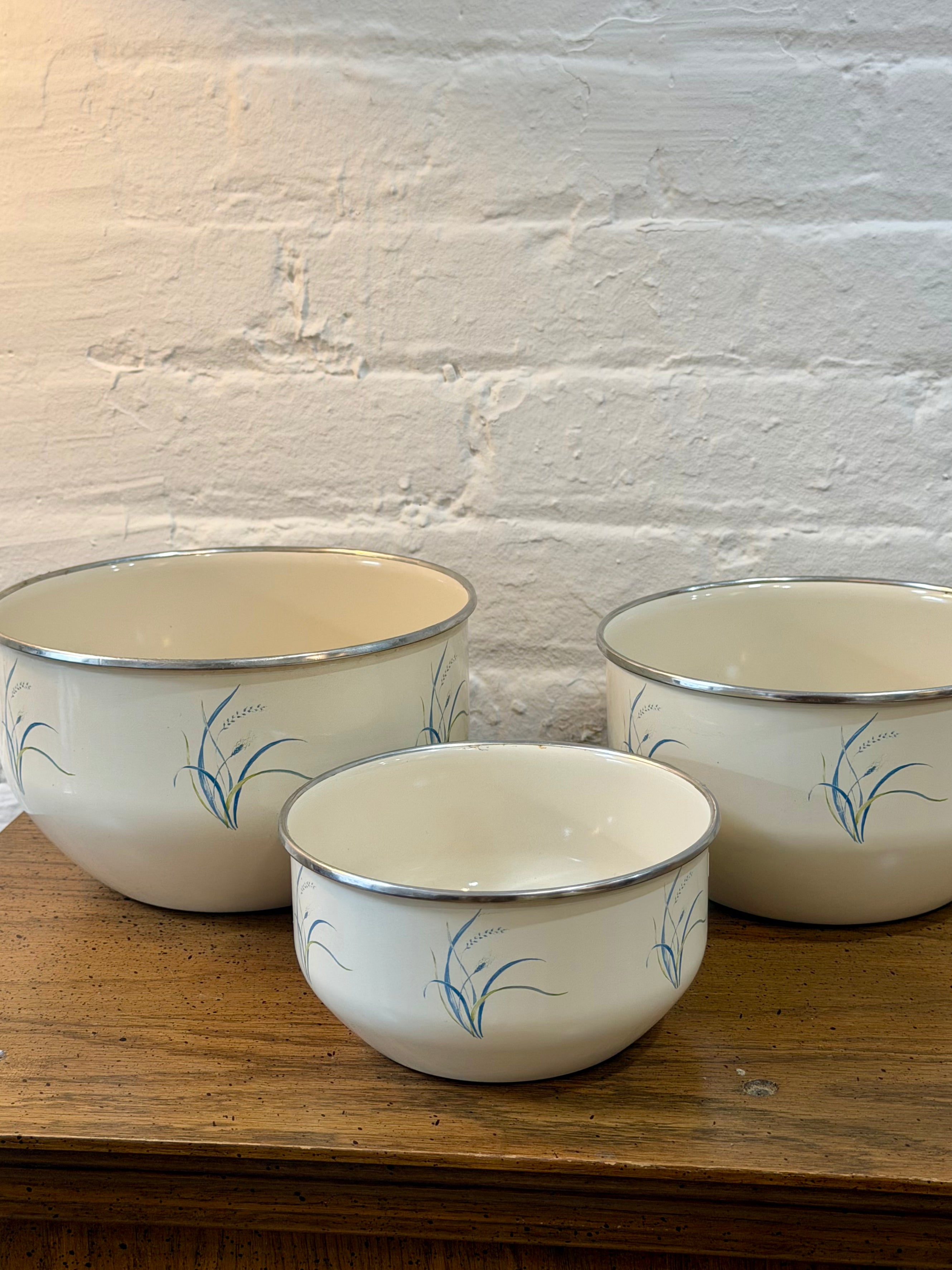 Coastal Breeze Enameled Mixing Bowl Set
