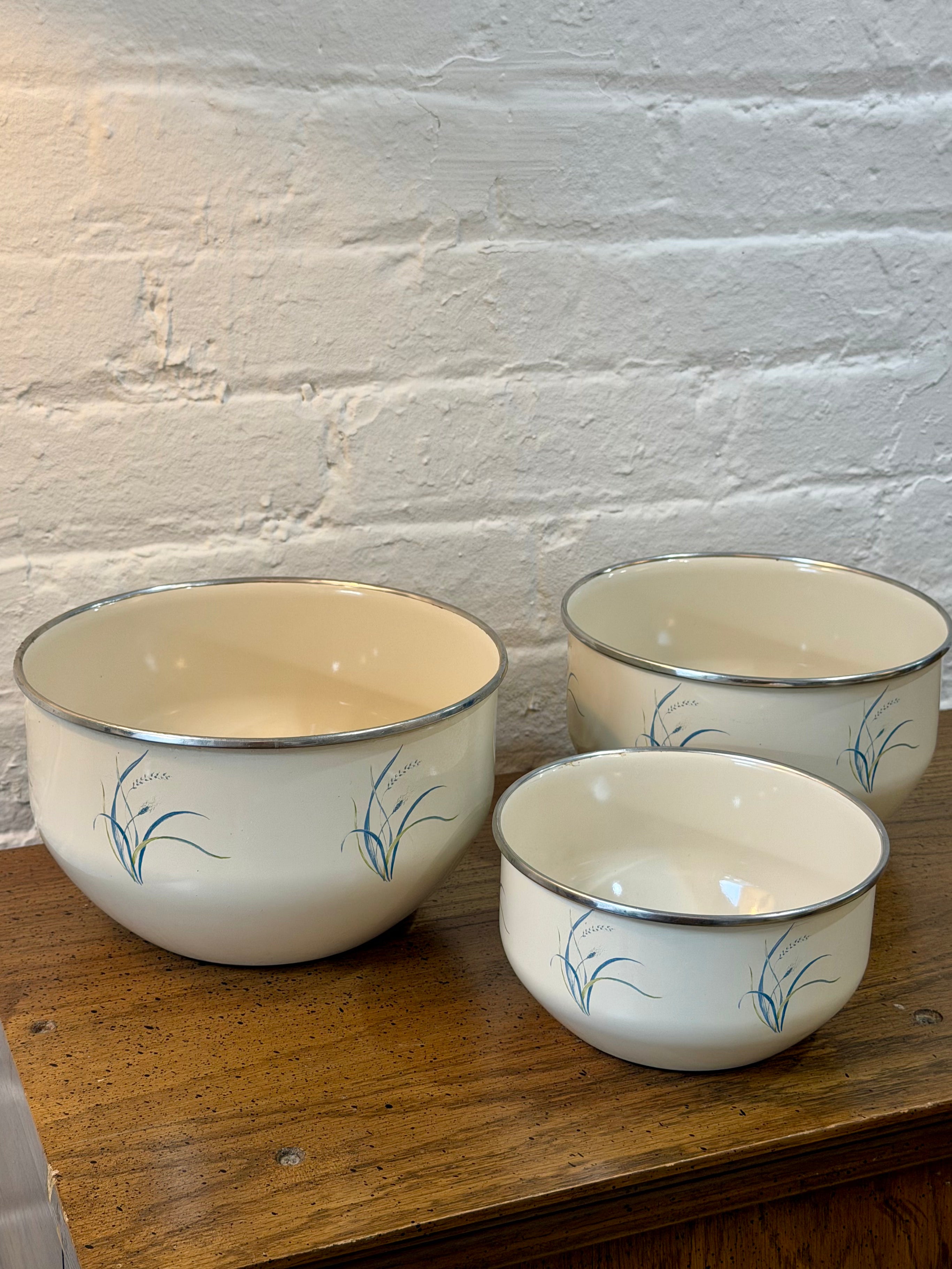 Coastal Breeze Enameled Mixing Bowl Set