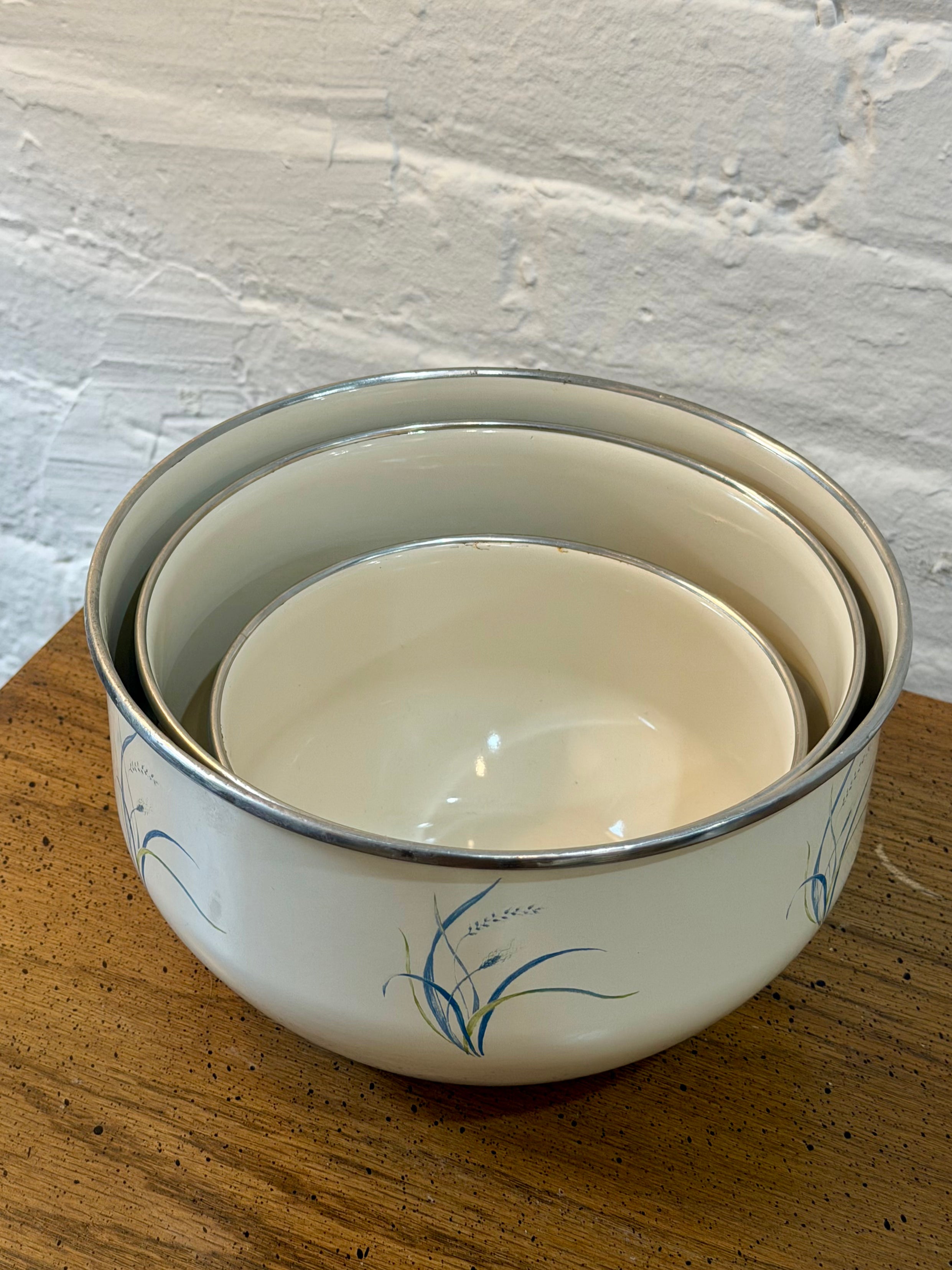 Coastal Breeze Enameled Mixing Bowl Set