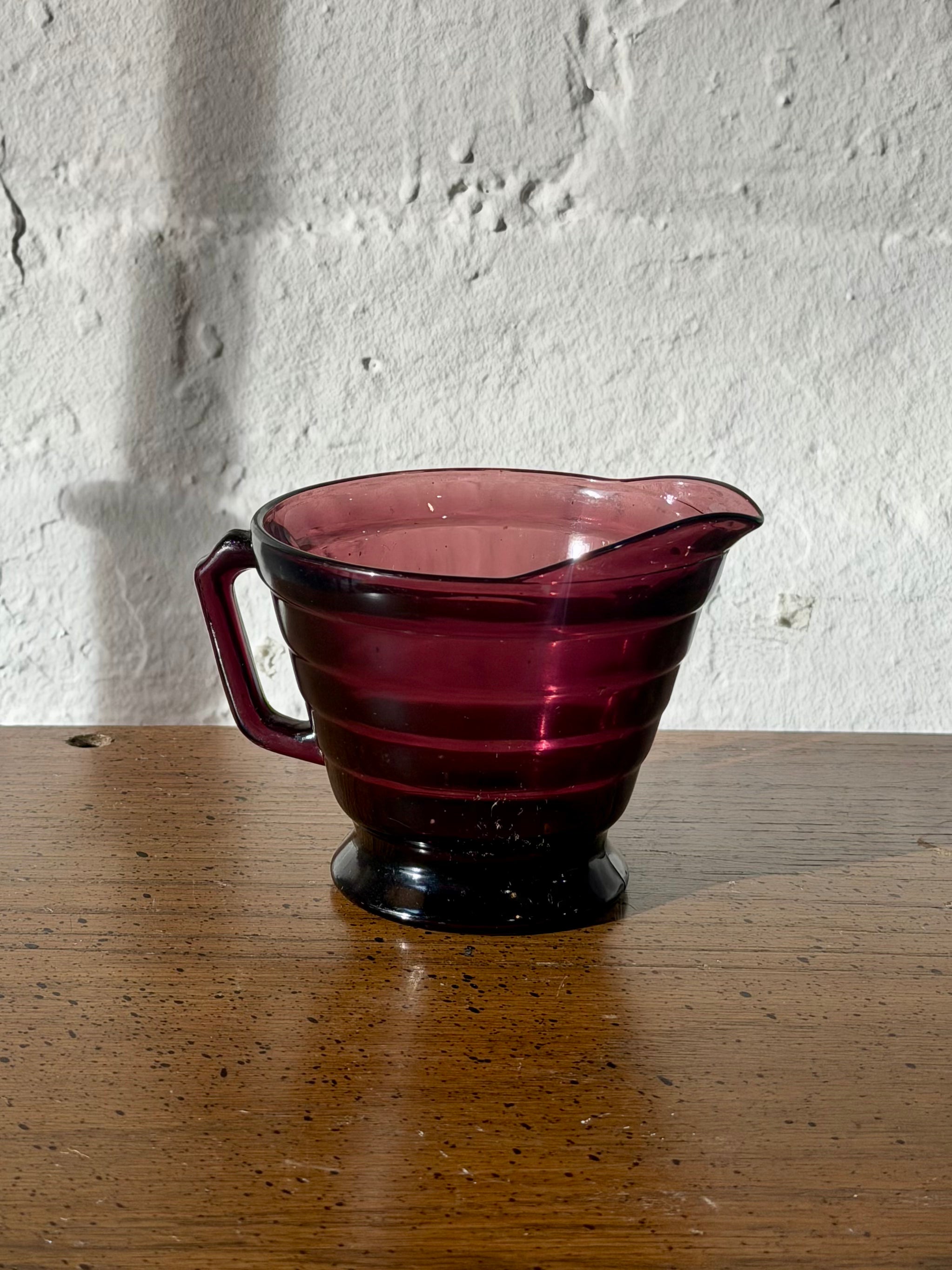 Amethyst Glass Cream Pitcher