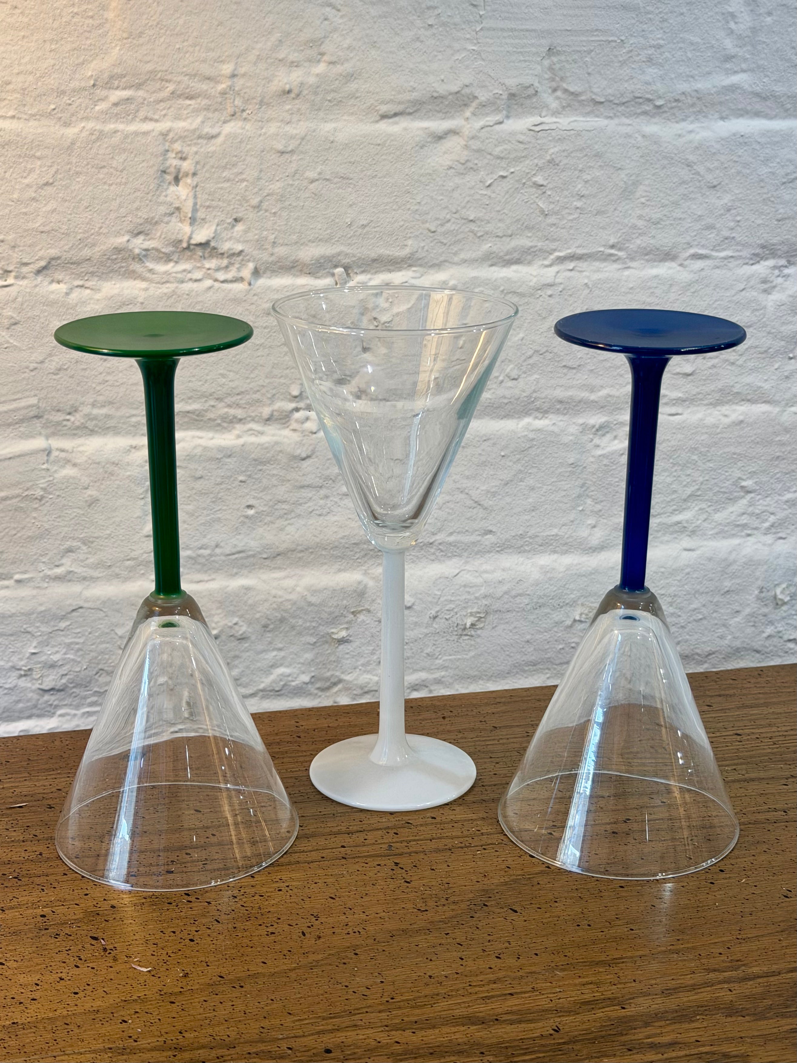 Multicolored Martini Glass Trio