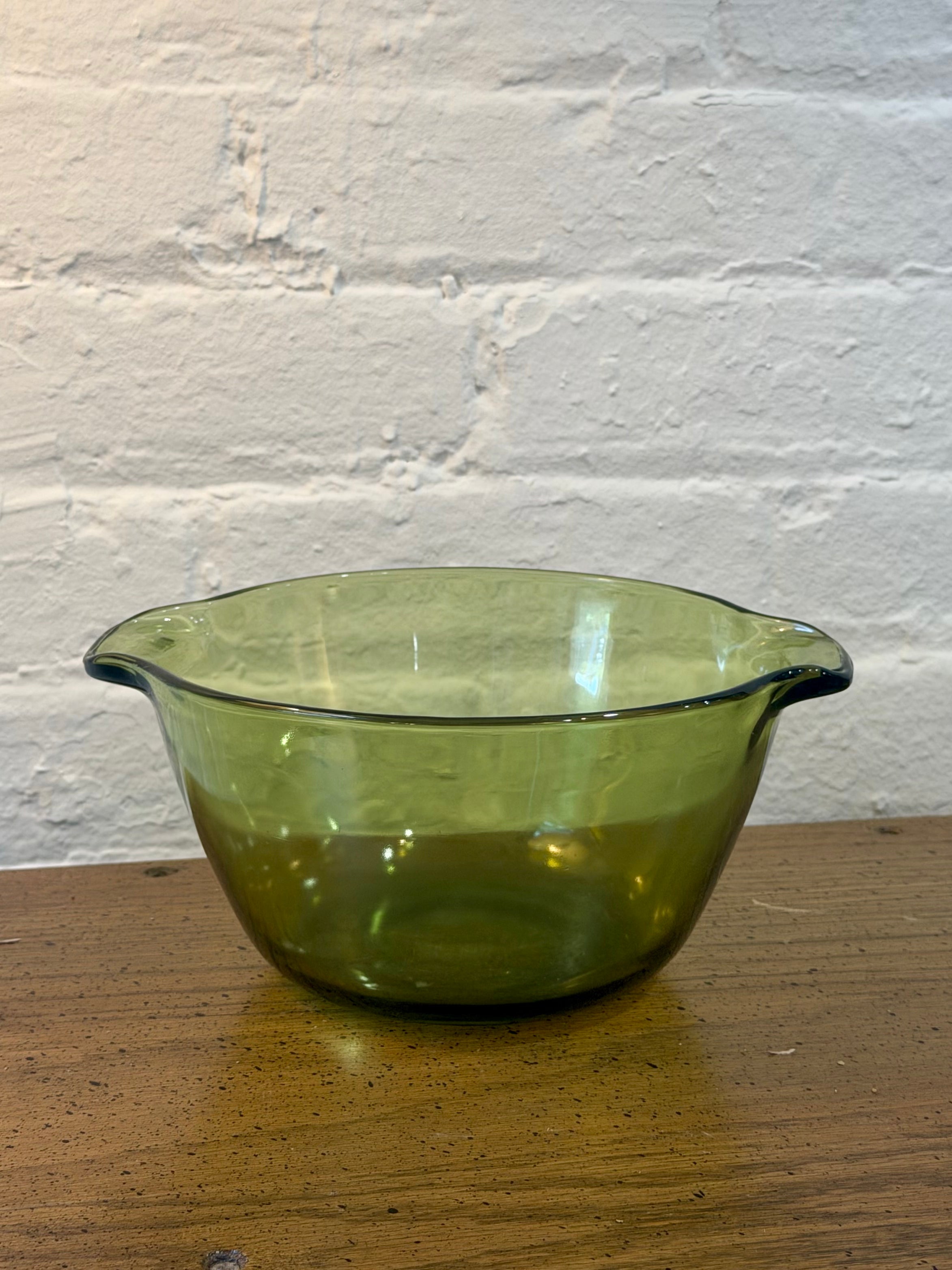 Anchor Hocking Avocado Green Glass Mixing Bowl