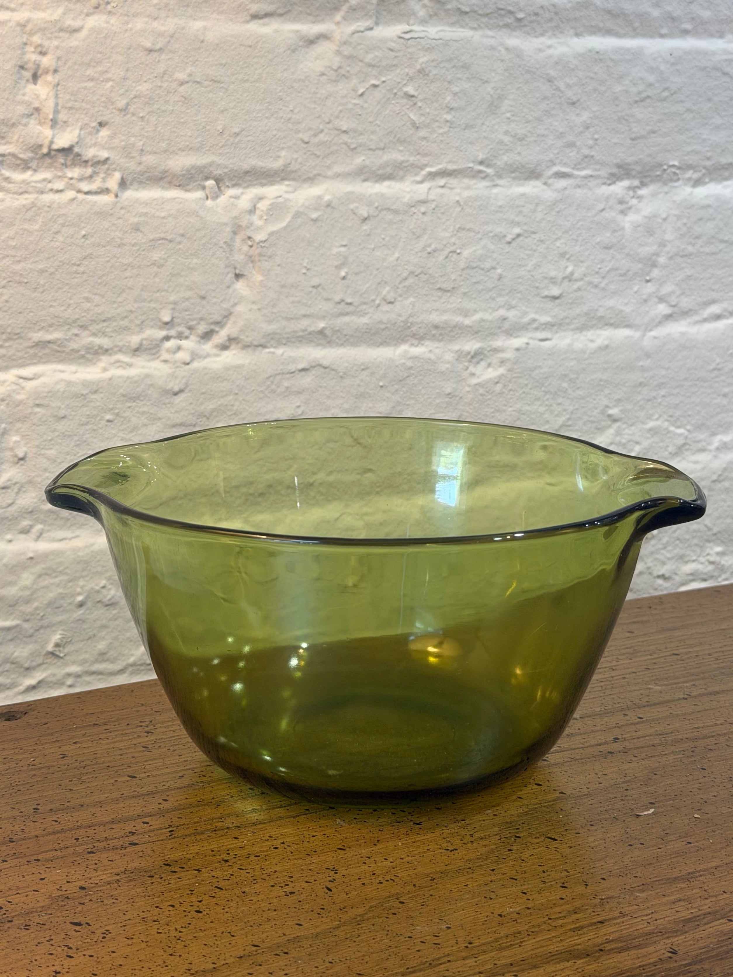 Anchor Hocking Avocado Green Glass Mixing Bowl