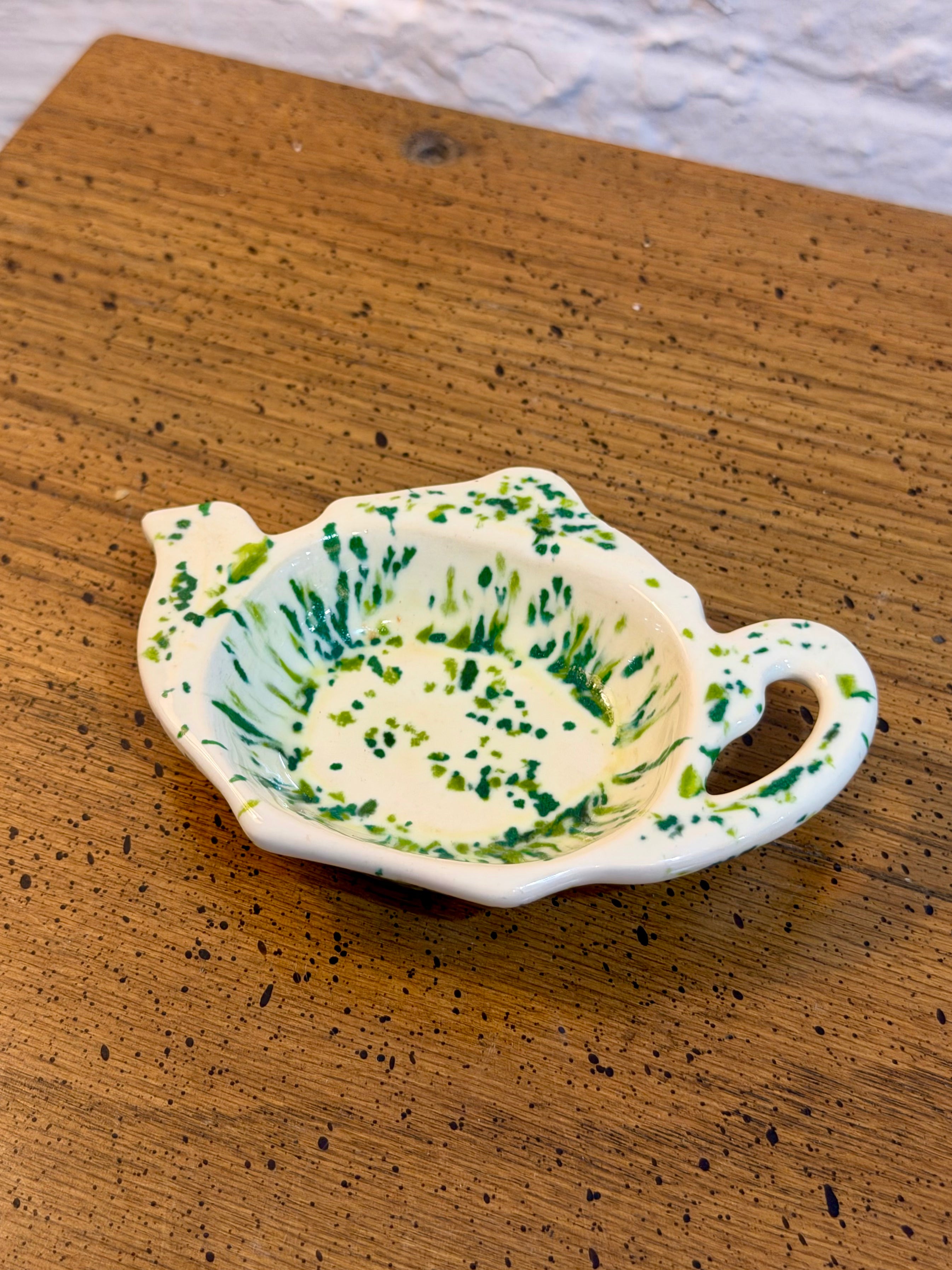 Green Splatter Teabag Holder