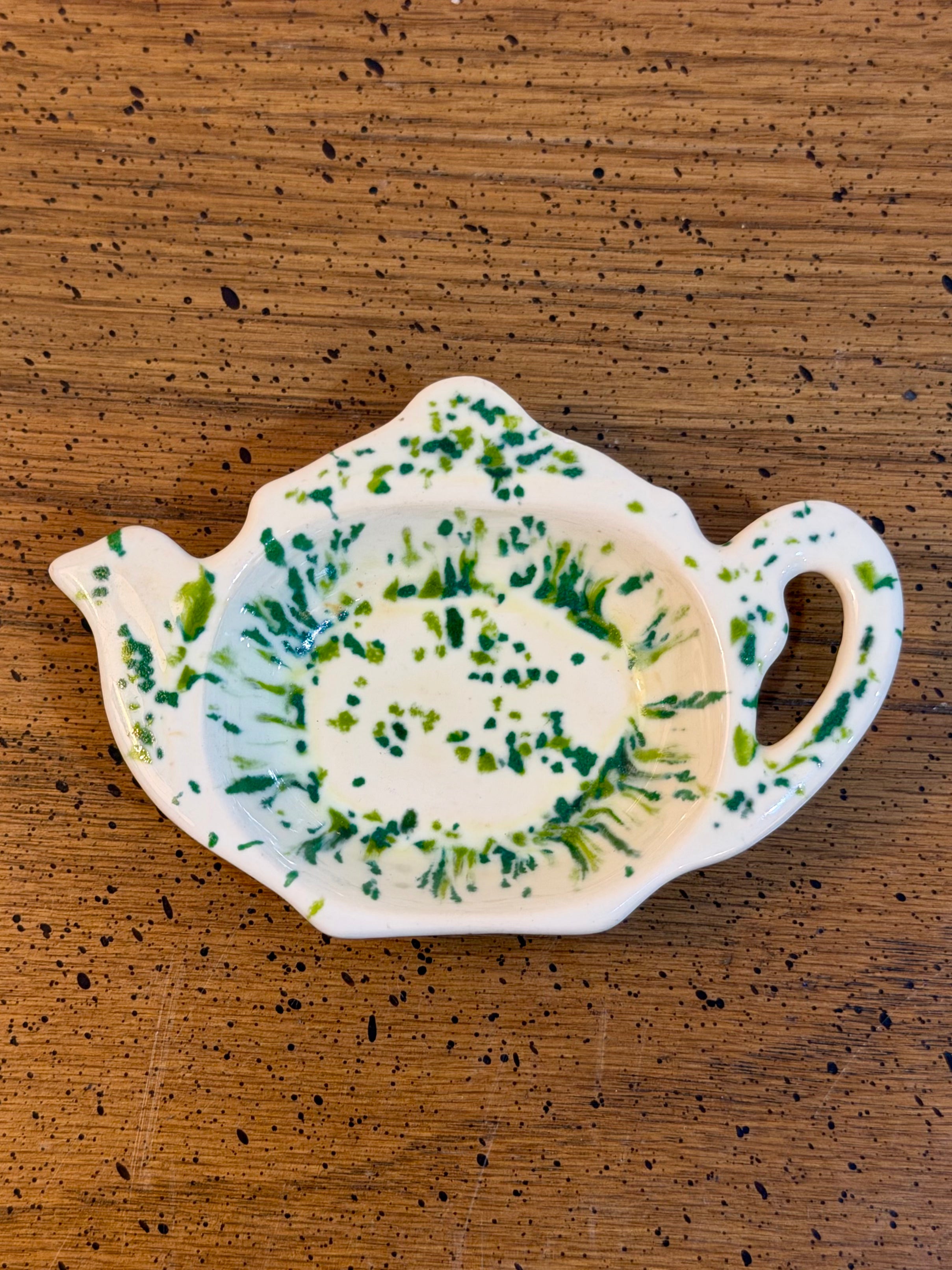 Green Splatter Teabag Holder