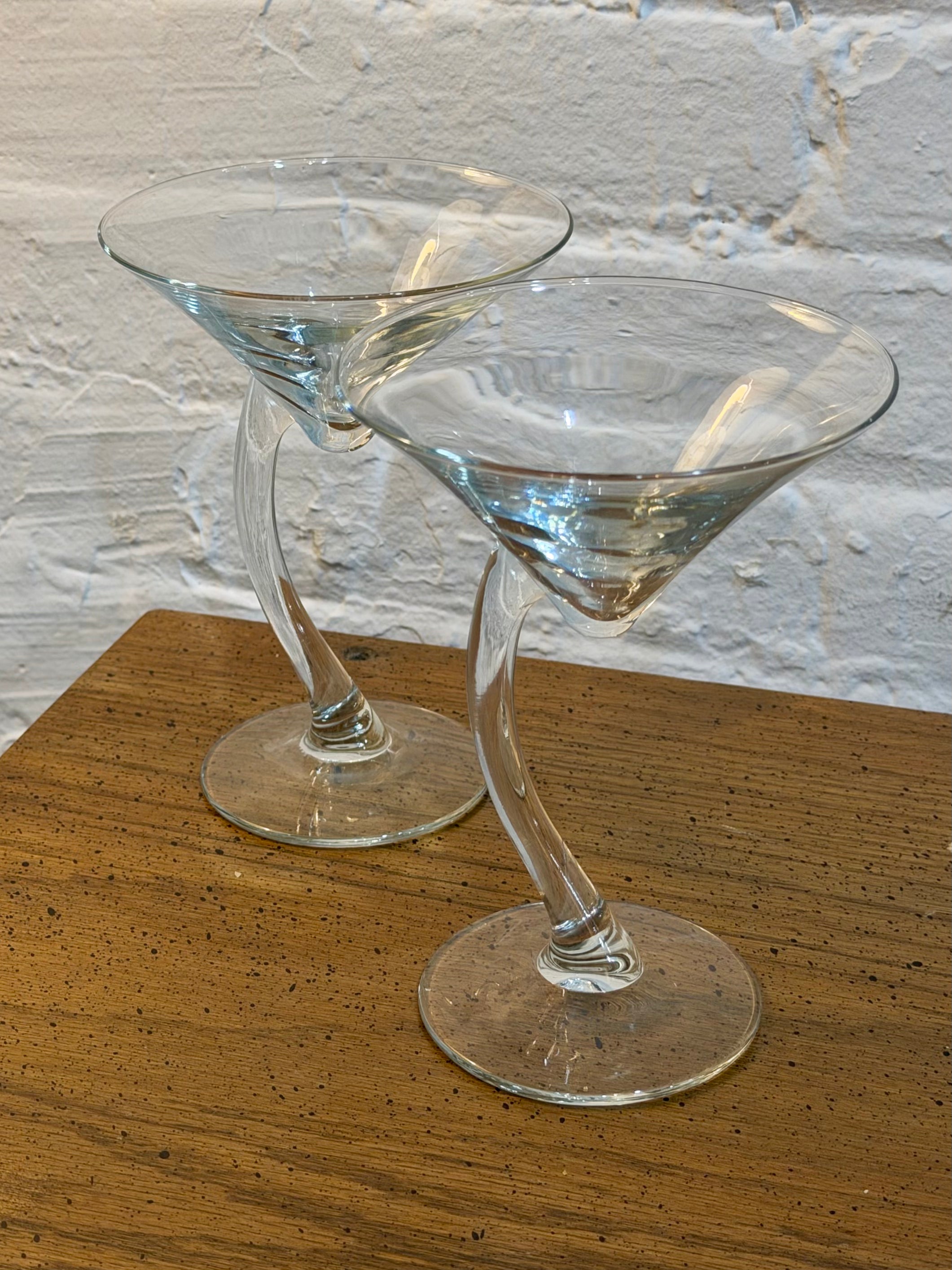 Swerve Stem Martini Glasses