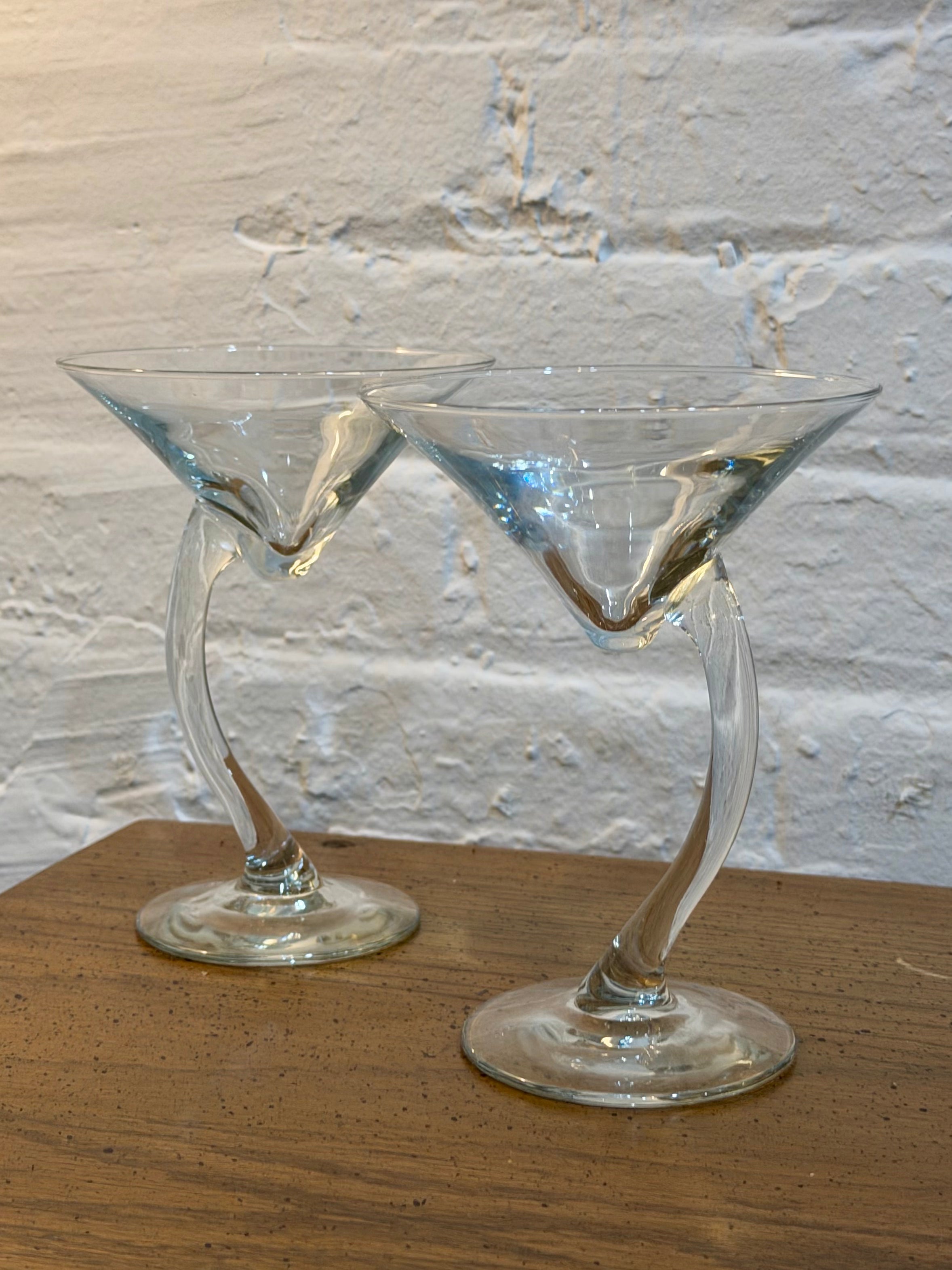 Swerve Stem Martini Glasses