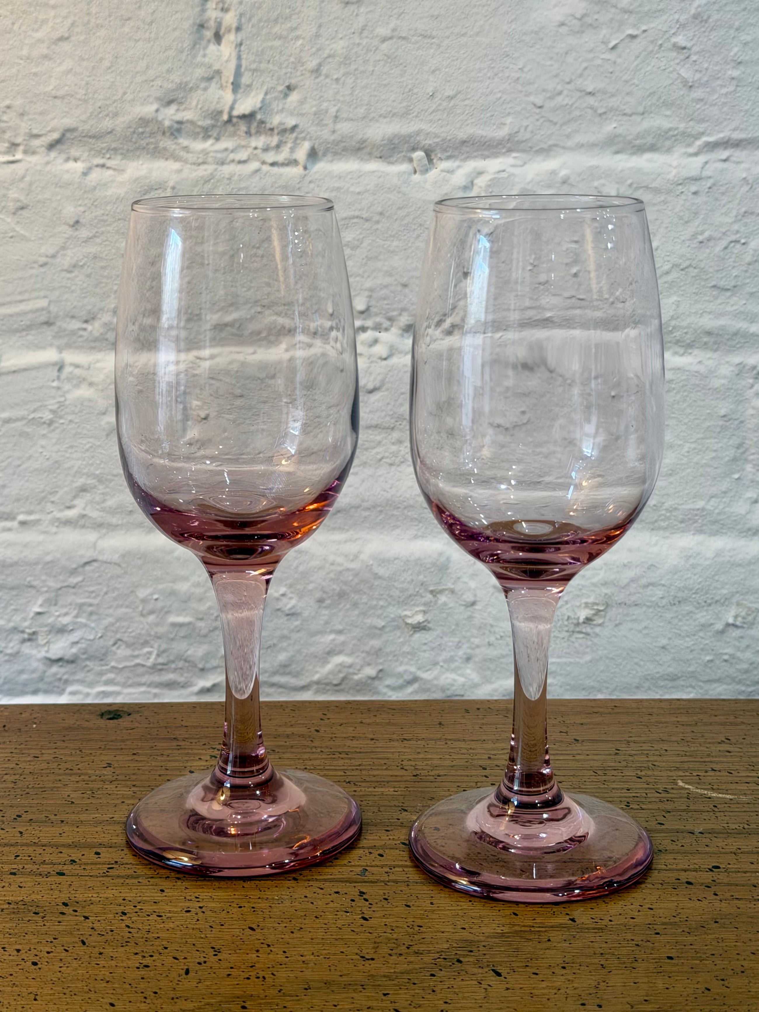 Dusky Pink Wine Glasses