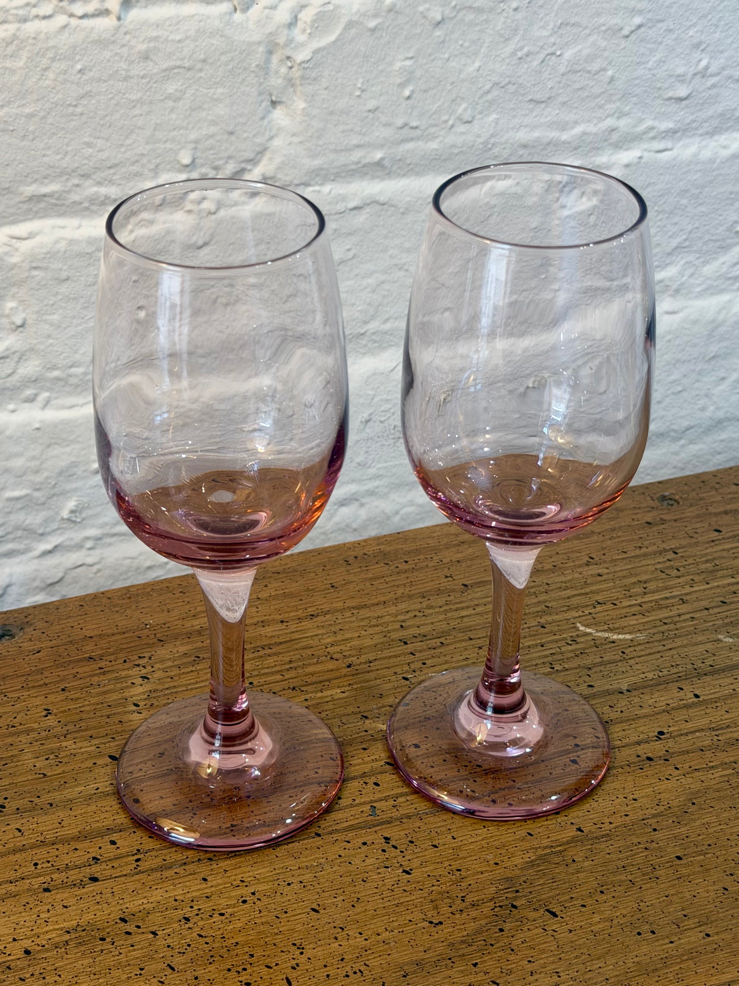 Dusky Pink Wine Glasses