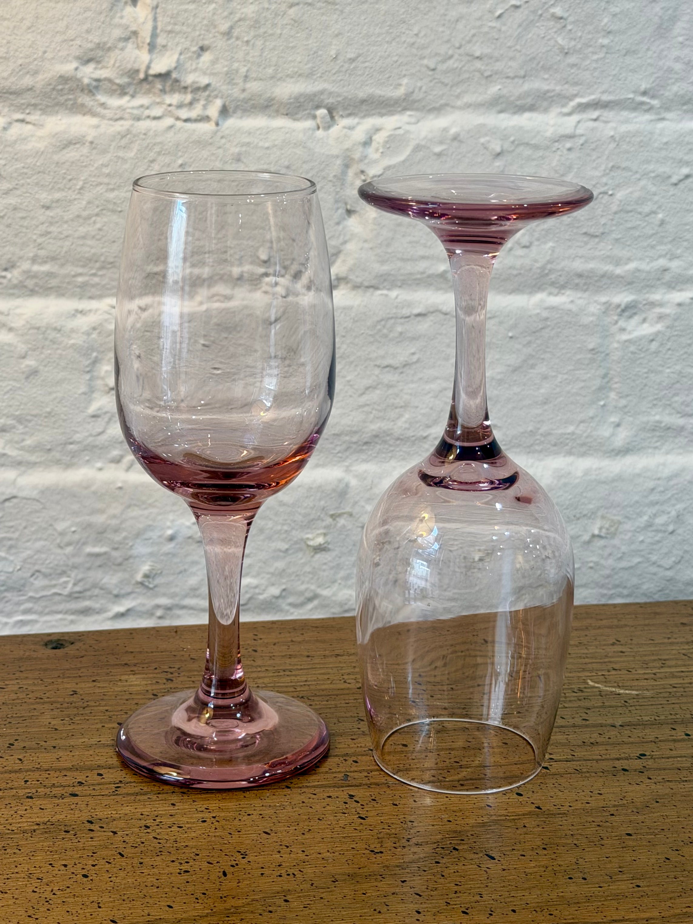 Dusky Pink Wine Glasses
