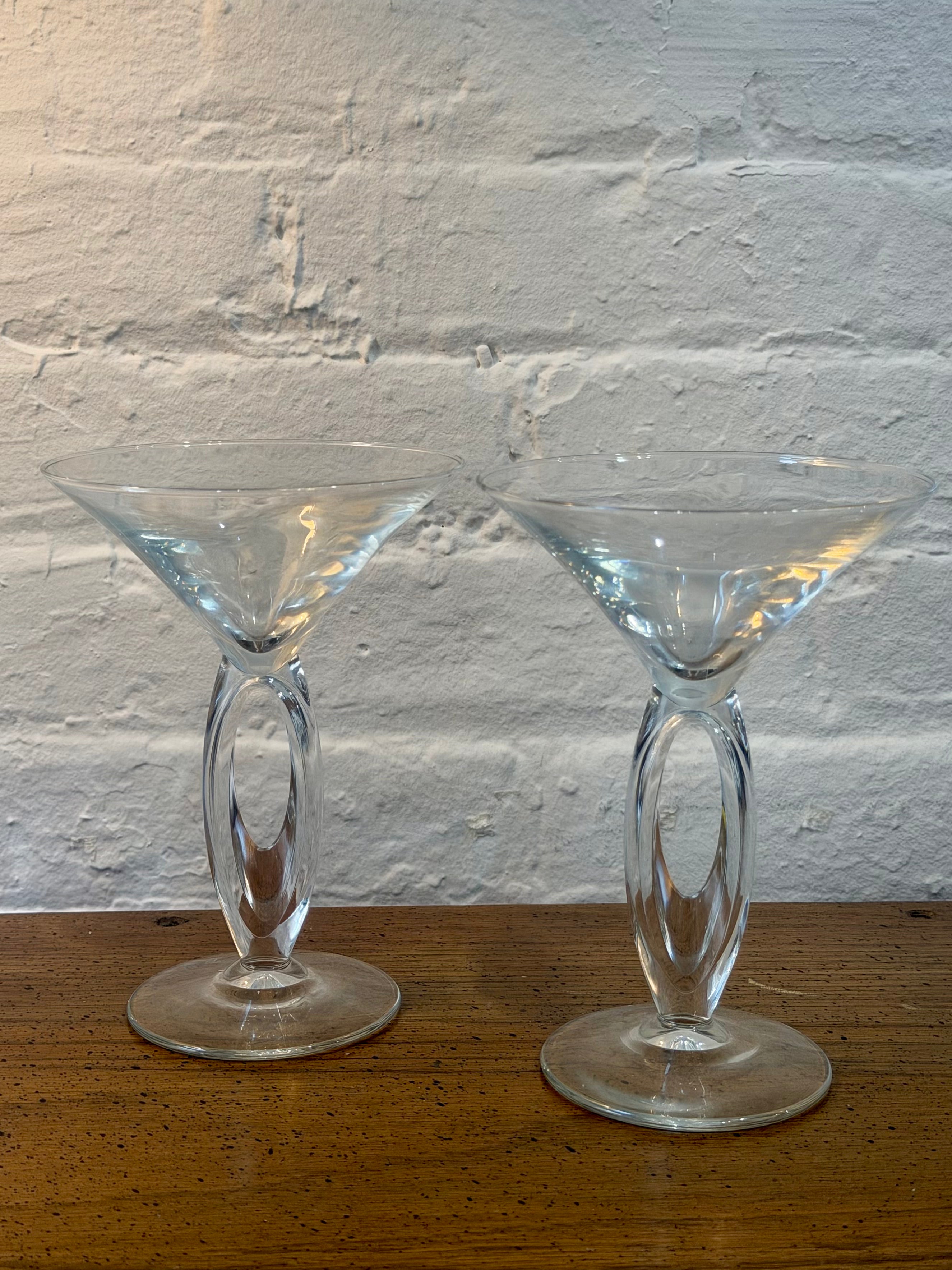 Omega Art Deco Martini Glasses