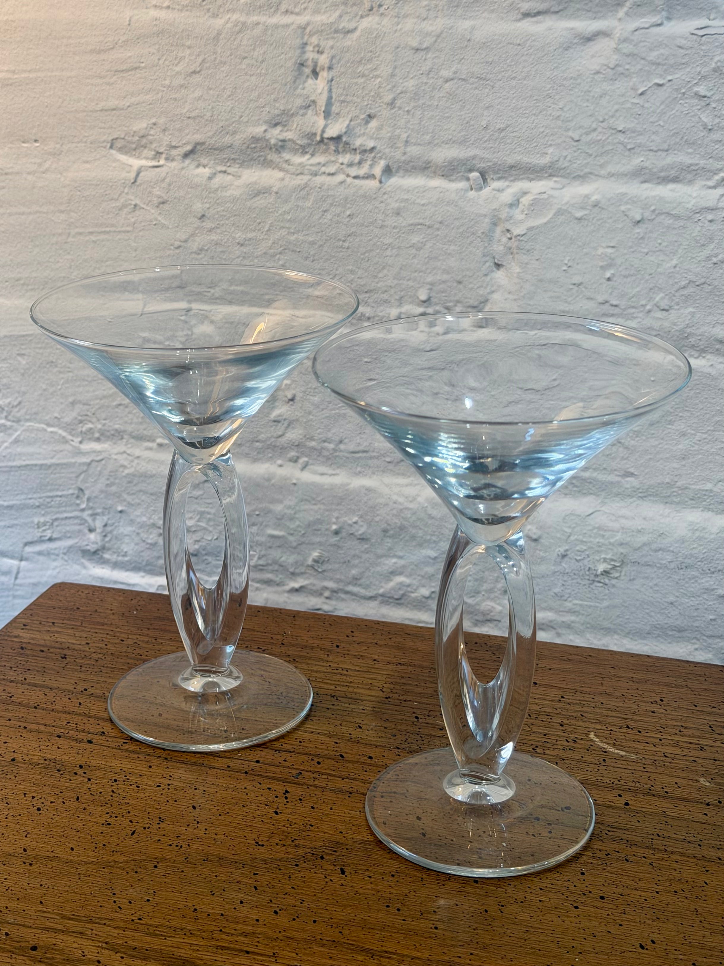 Omega Art Deco Martini Glasses
