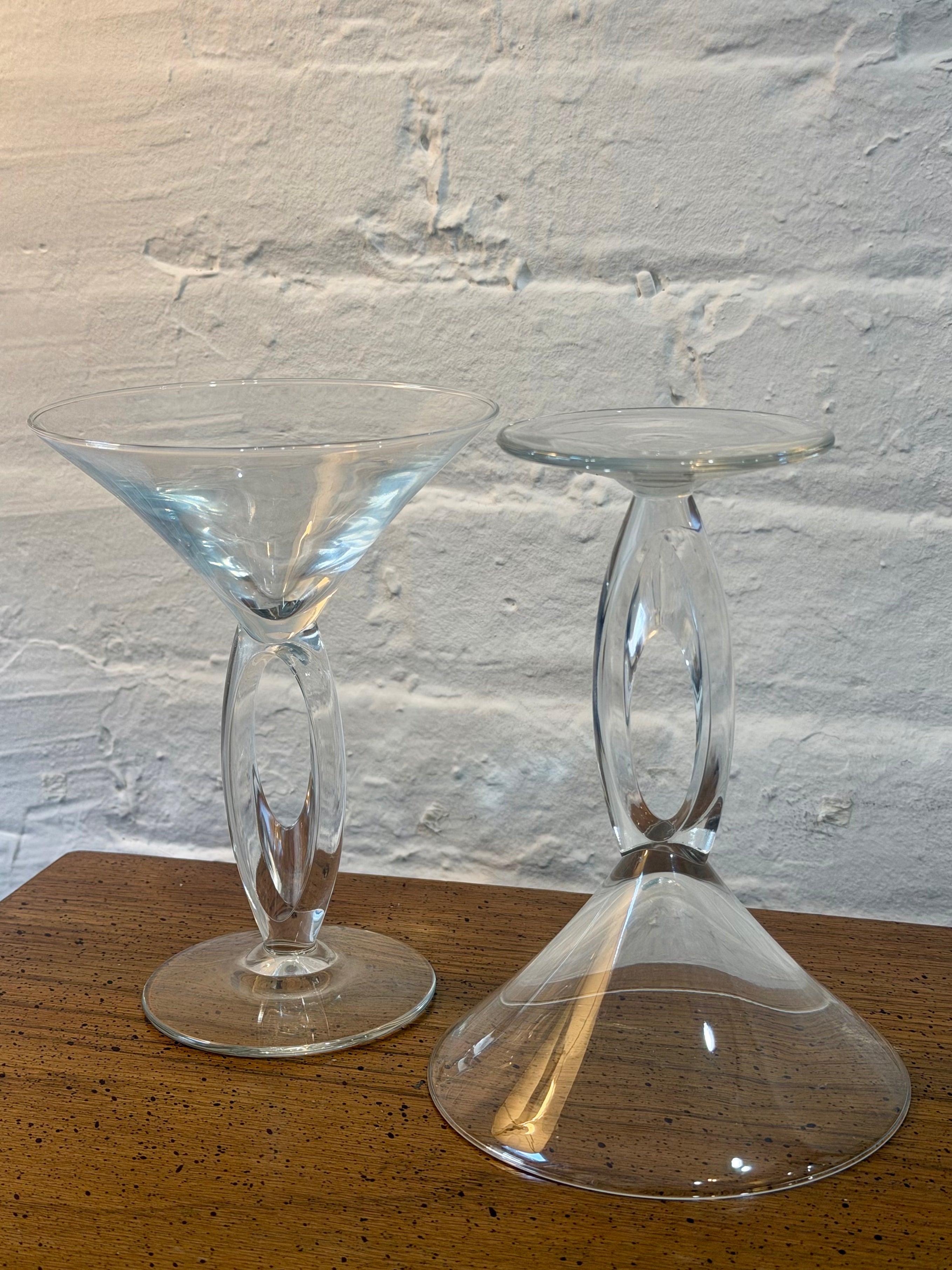 Omega Art Deco Martini Glasses