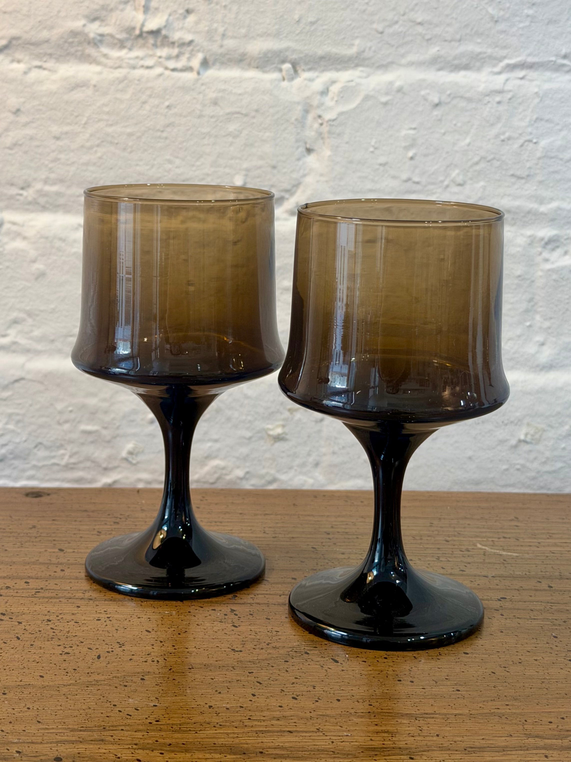 Tawny Fluted Wine Glasses