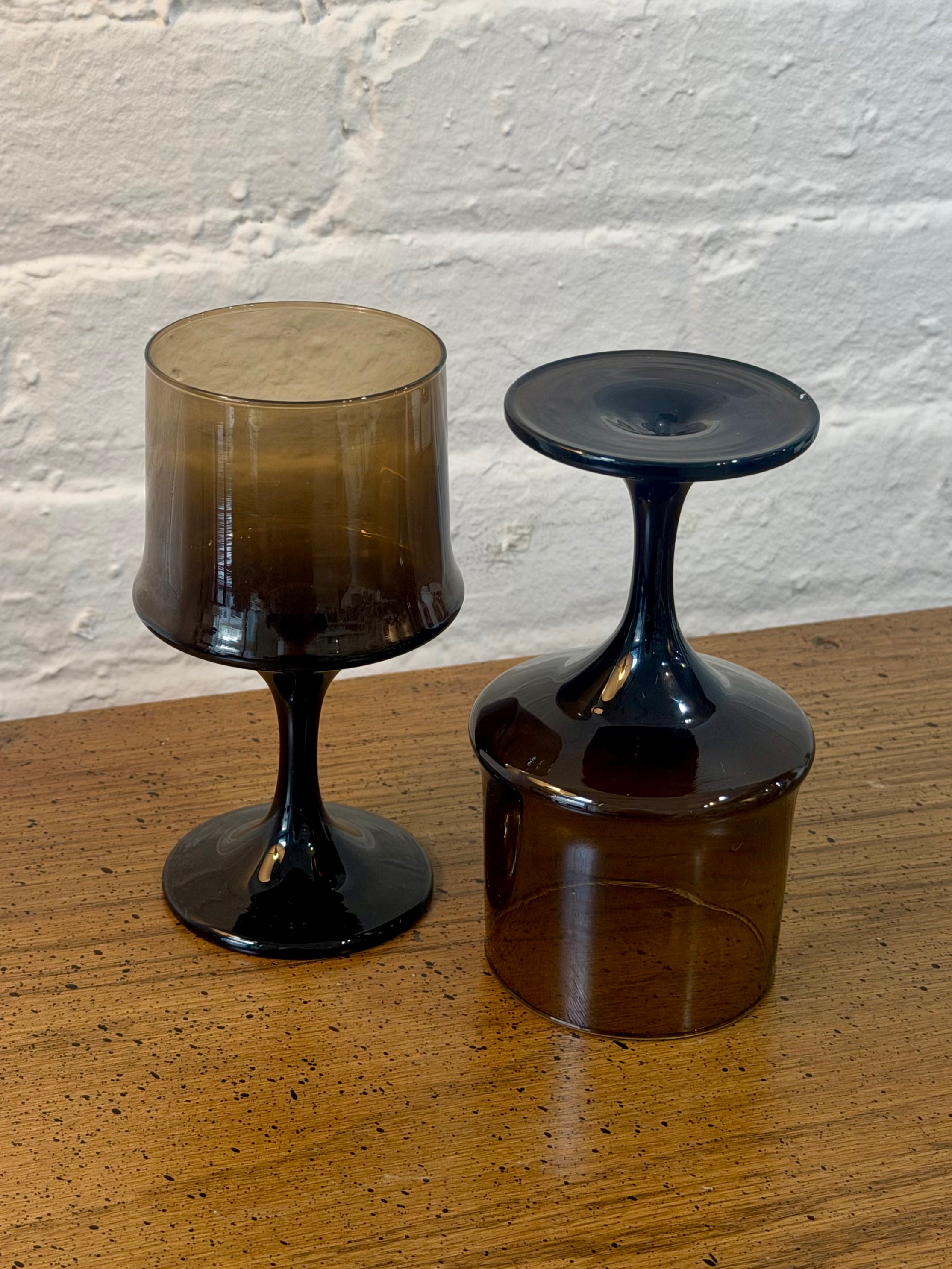 Tawny Fluted Wine Glasses