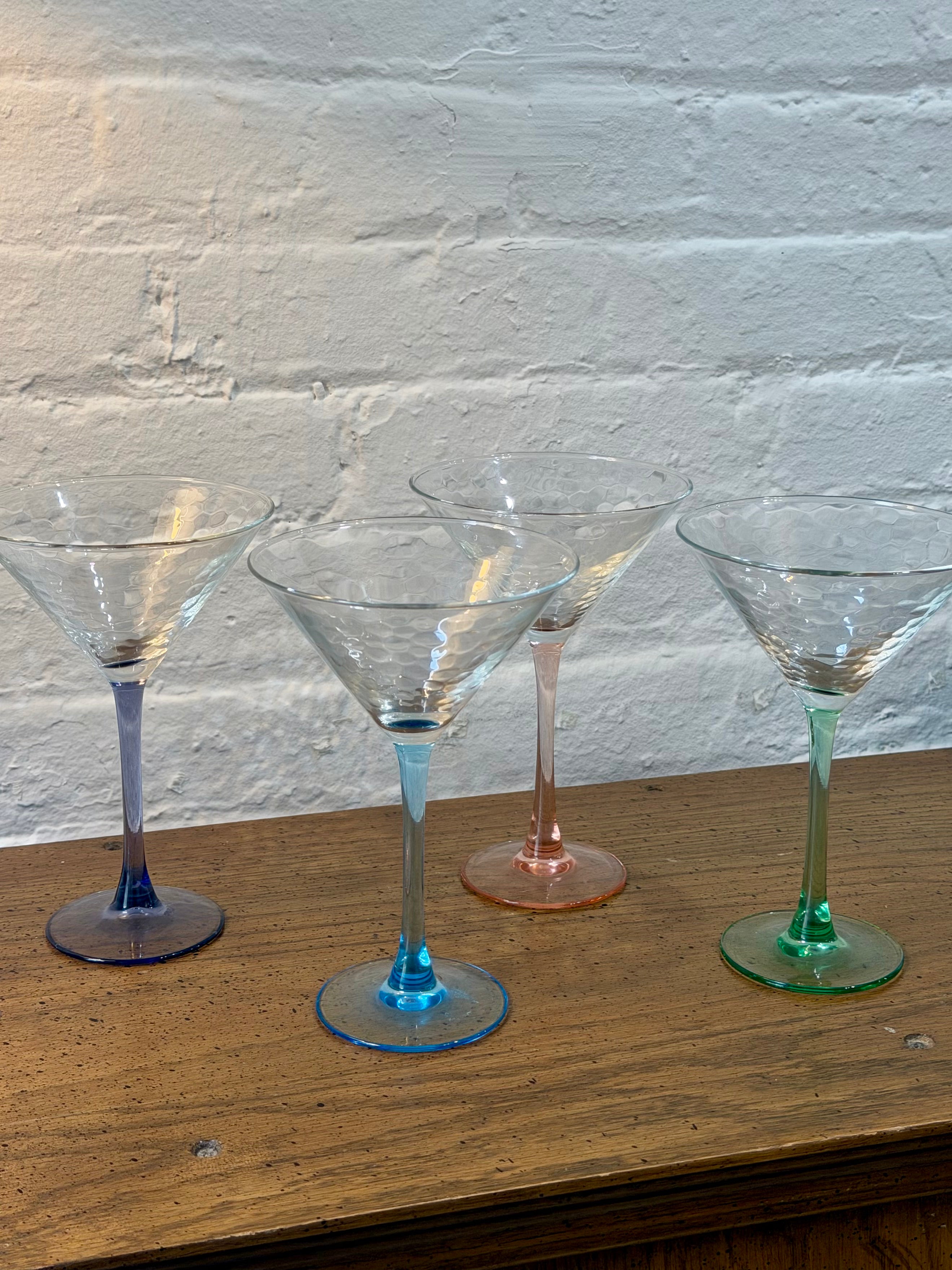 Multicolored Martini Glasses